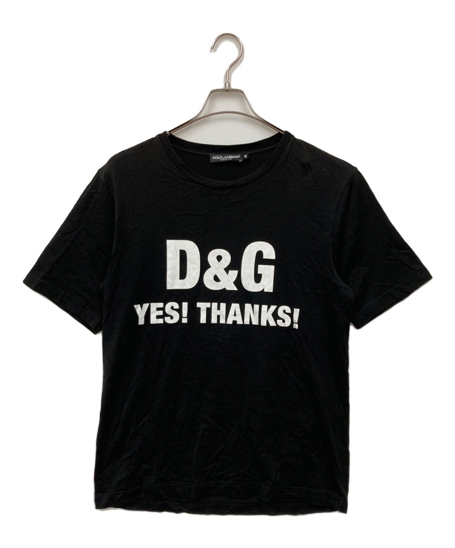 中古・古着通販】D&G (ディーアンドジー) Tシャツ ブラック サイズ:46 