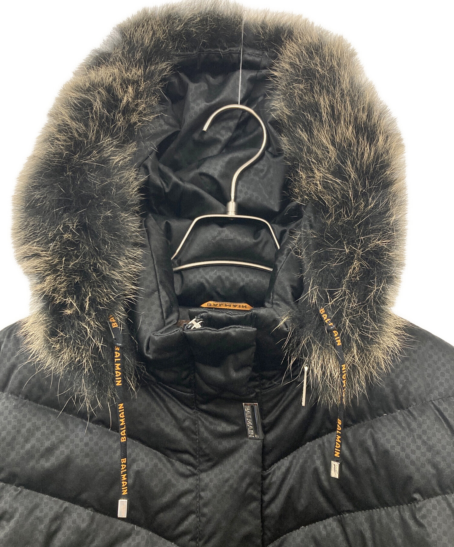 中古・古着通販】BALMAIN (バルマン) ダウンコート ブラック サイズ:L 
