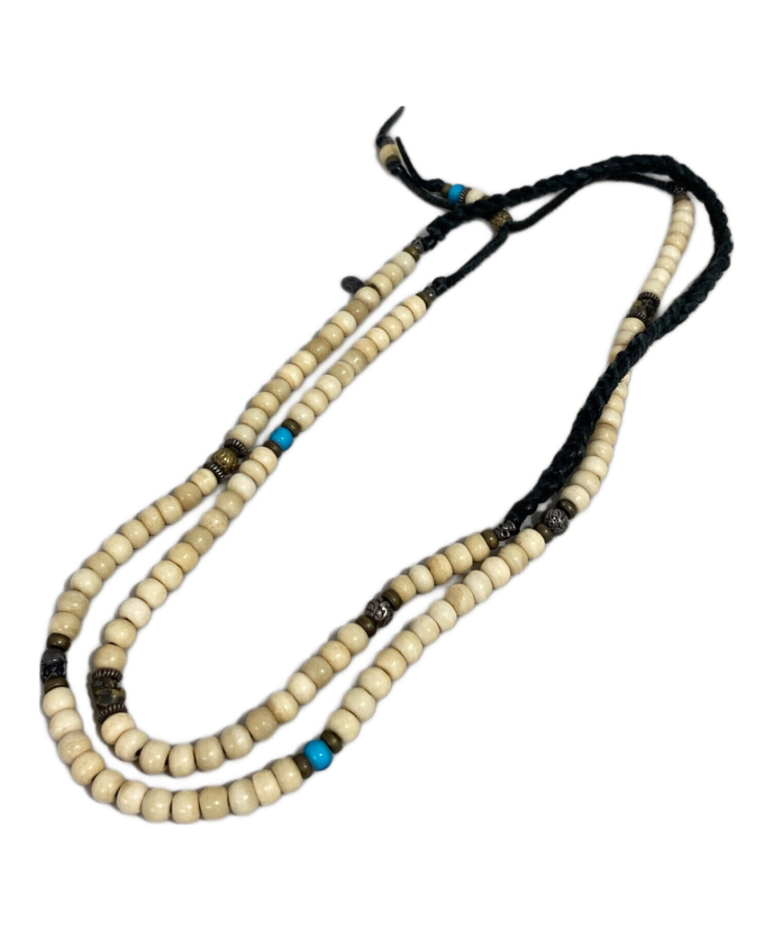 M.Cohen(エムコーエン) スカルビーズレザー ネックレス 中古・古着通販】M.Cohen (エム・コーエン) アンティークビーズ