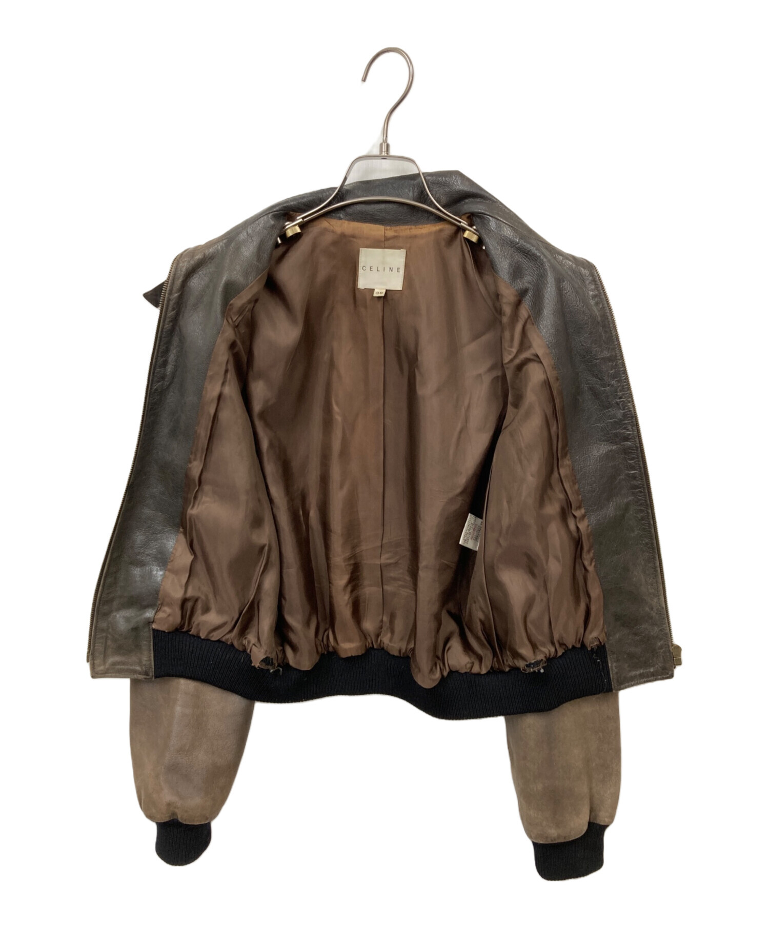 中古・古着通販】CELINE (セリーヌ) ラムレザージャケット ブラウン