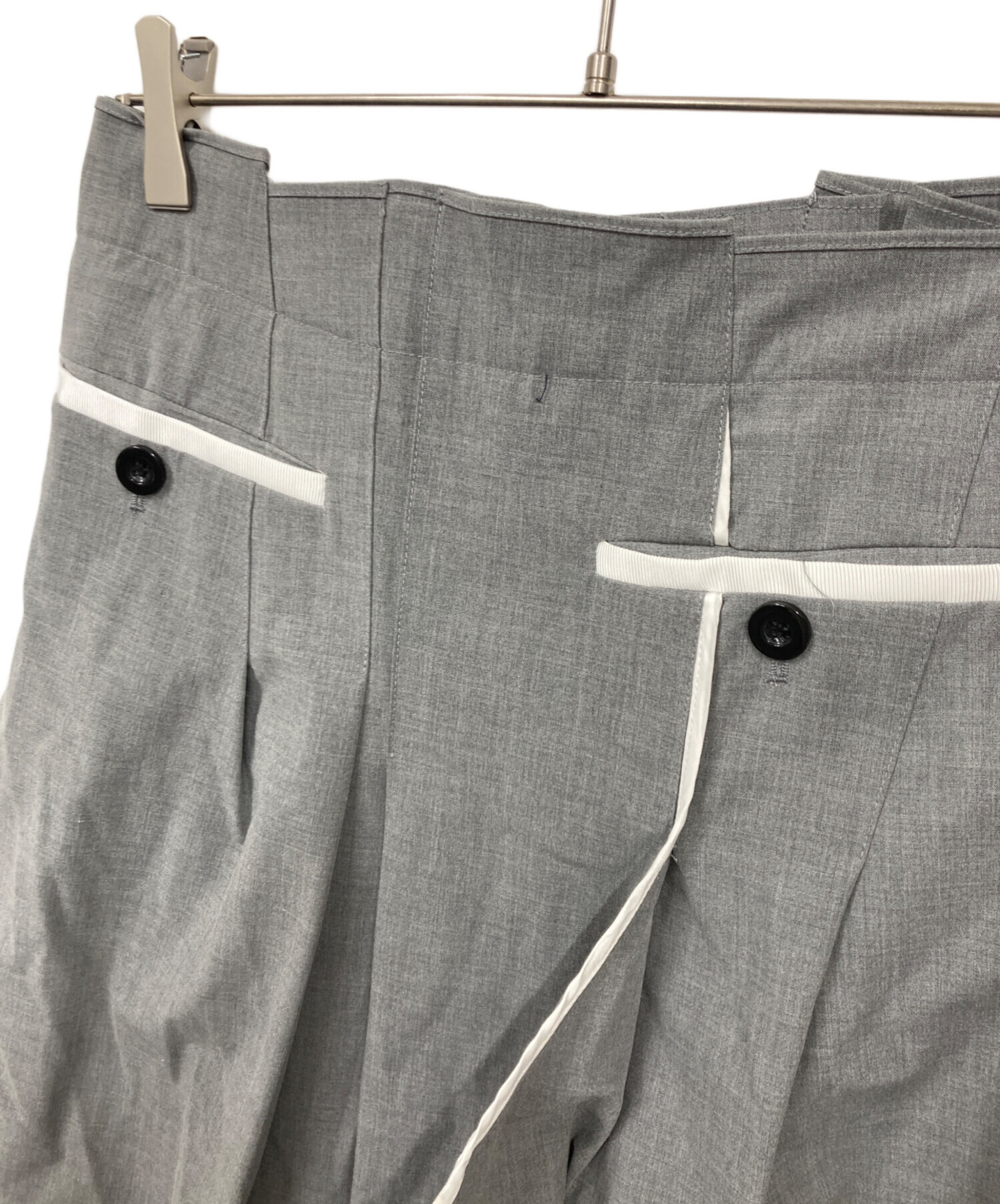 中古・古着通販】sacai (サカイ) サイドZIP Suiting Skirt グレー