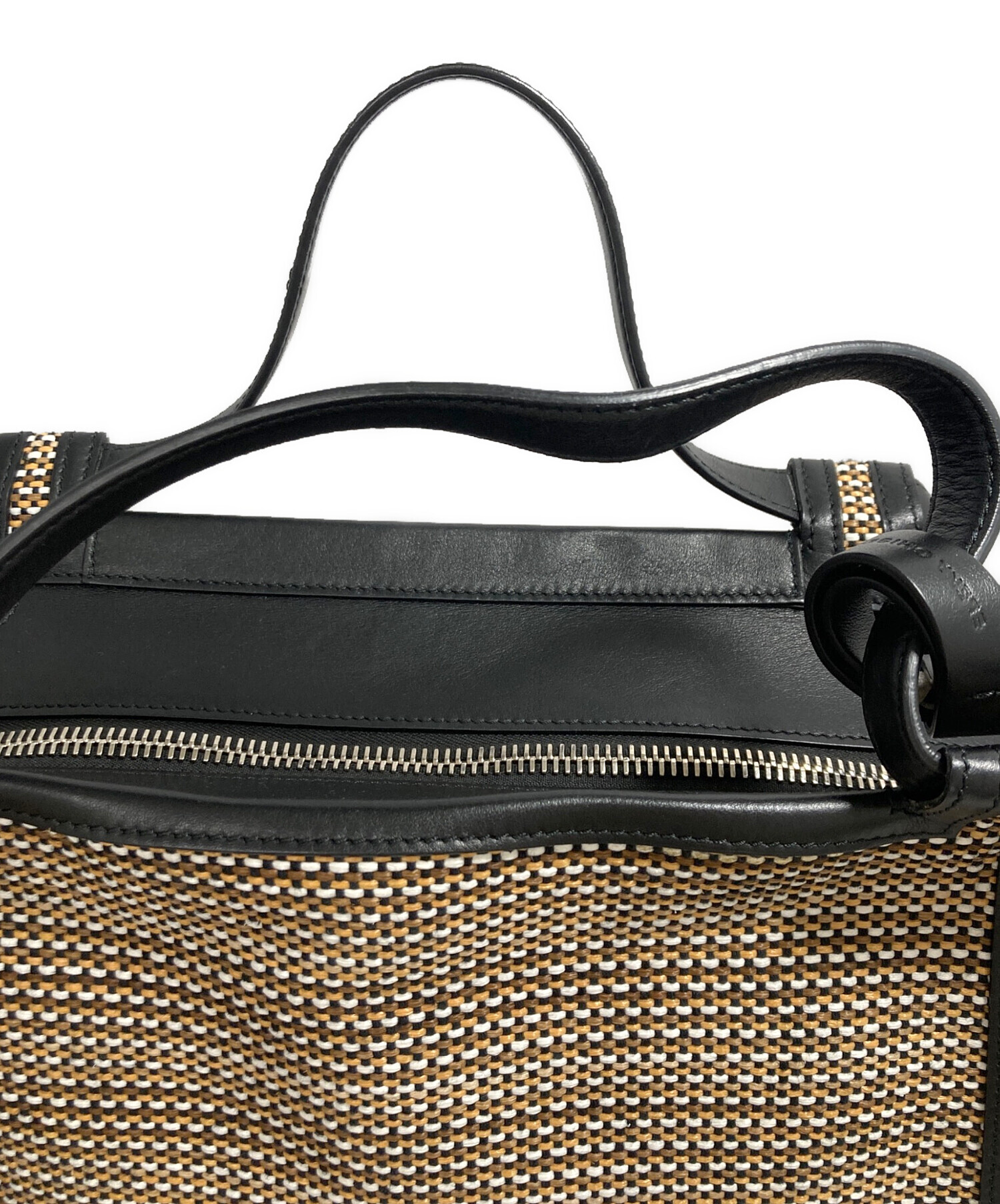 エレナギセリーニ 高級本革 チェーンハンドル 2wayバッグ 黒未使用