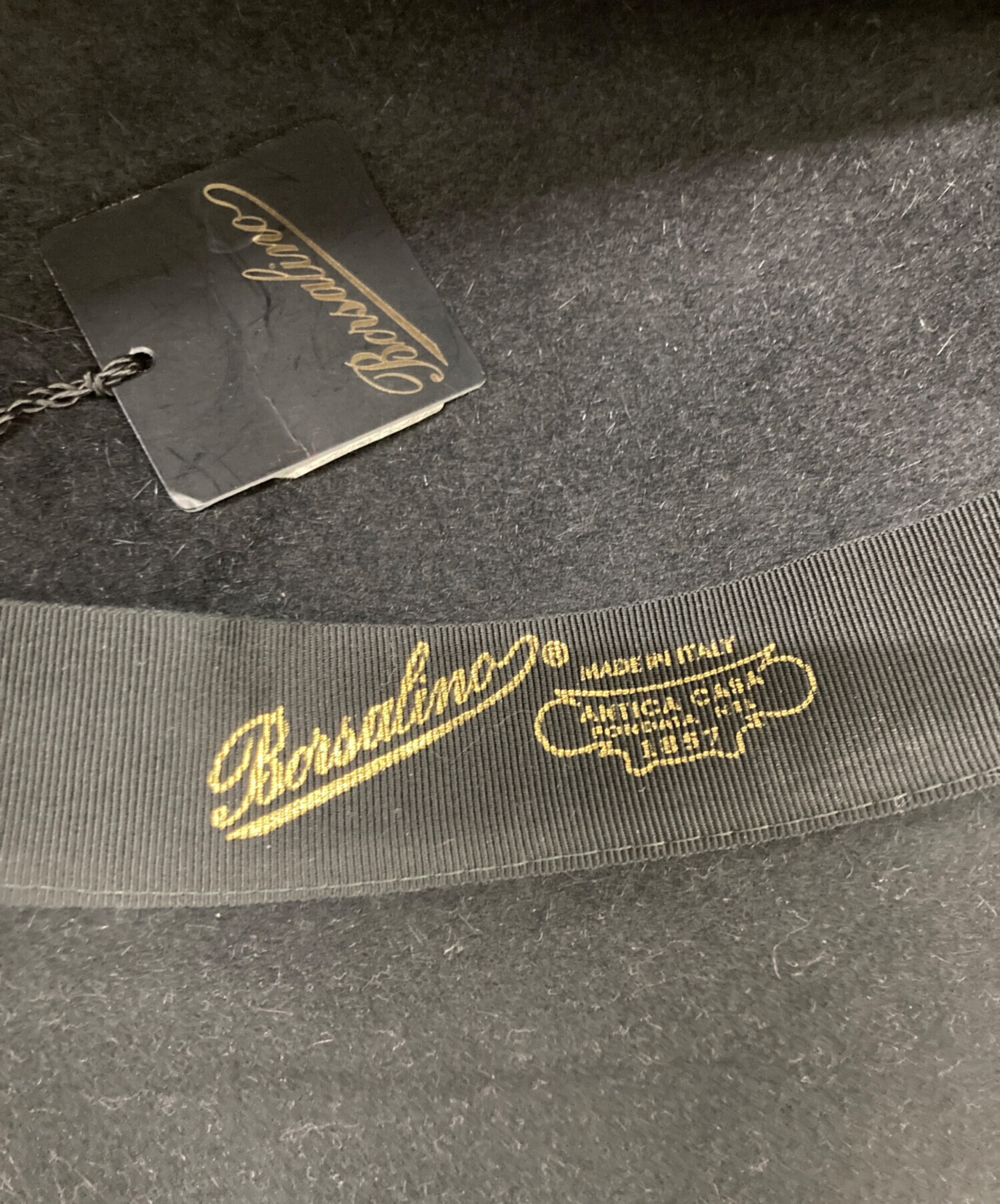 中古・古着通販】BORSALINO (ボルサリーノ) ハット ブラック サイズ:58