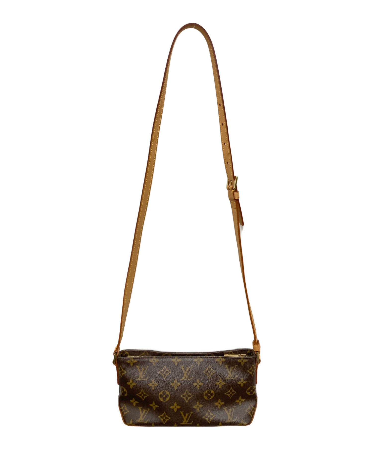 Louis Vuitton ブラウンポーチ ショルダー付き 中古・古着通販】LOUIS VUITTON (ルイ ヴィトン) ショルダーポーチ