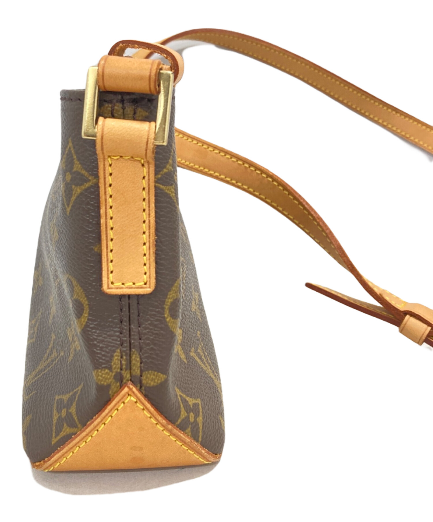 Louis Vuitton ブラウンポーチ ショルダー付き 中古・古着通販】LOUIS VUITTON (ルイ ヴィトン) ショルダーポーチ