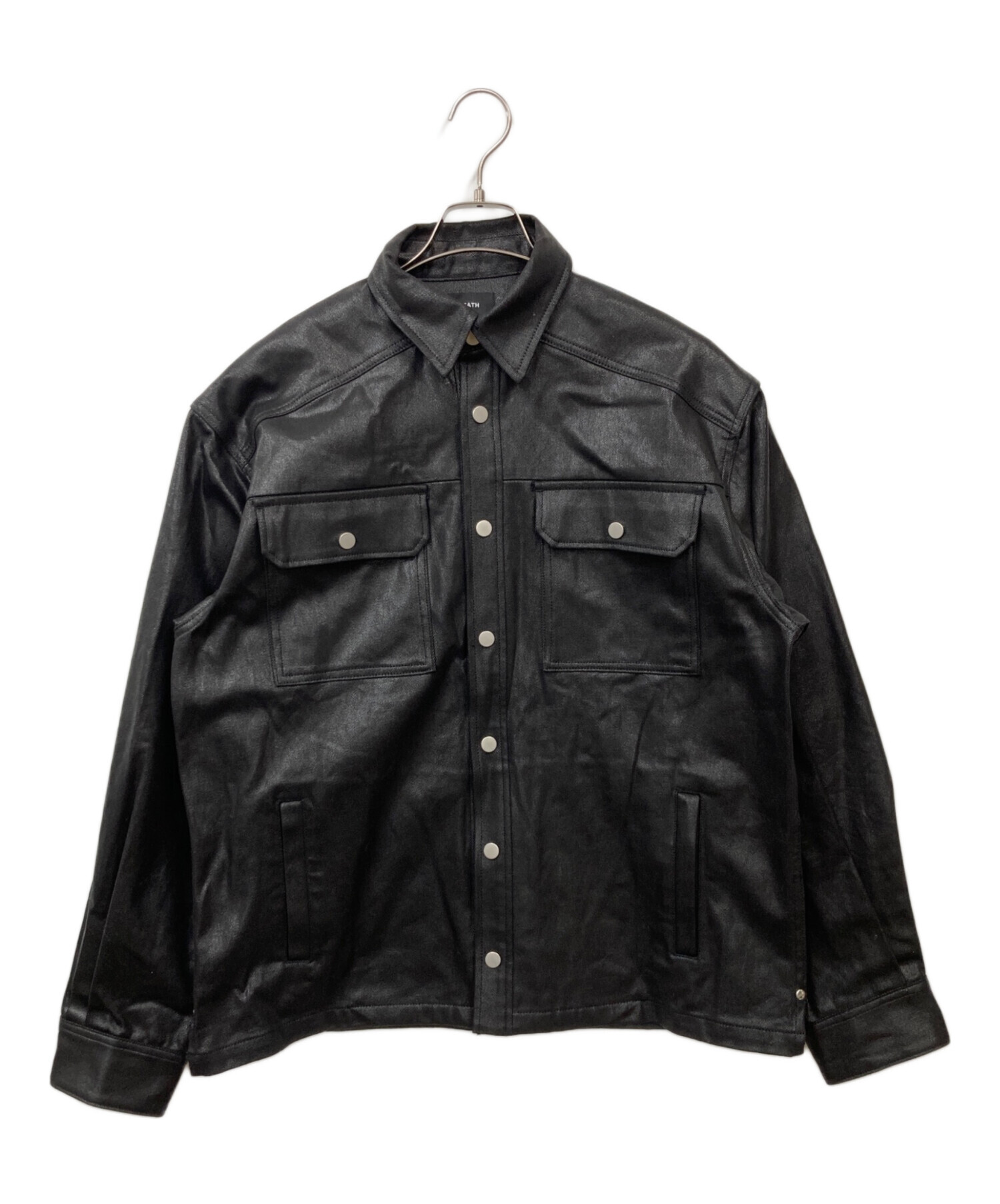 ブレス BREATH BR25SS-S2008 ジャケット 中古・古着通販】BREATH (ブレス) COATING SHIRT JACKET ブラック