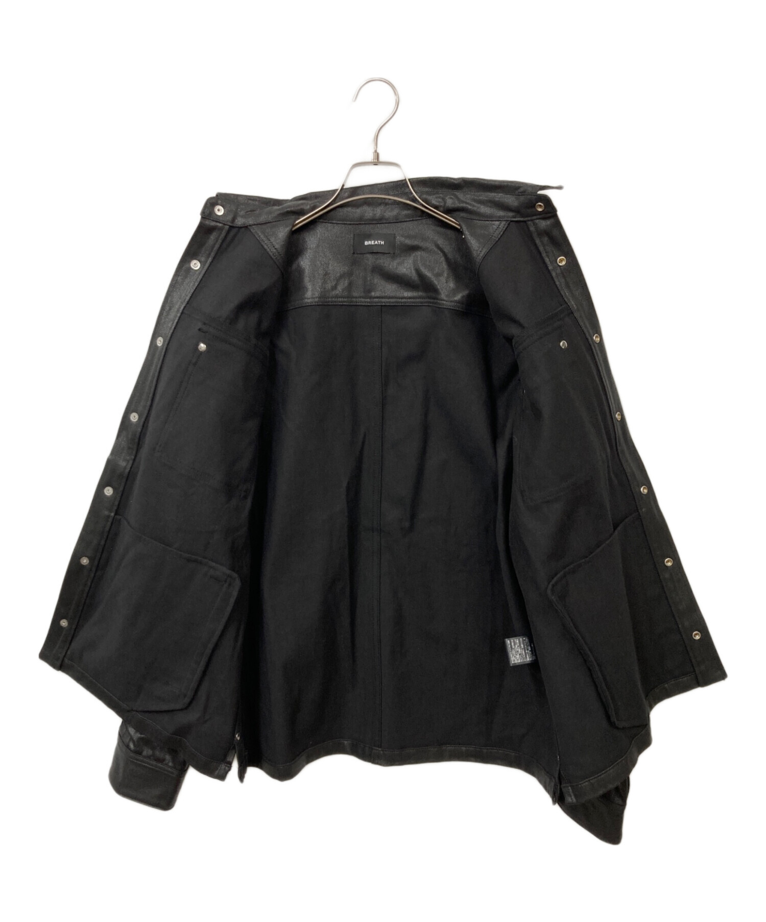 ブレス BREATH BR25SS-S2008 ジャケット 中古・古着通販】BREATH (ブレス) COATING SHIRT JACKET ブラック
