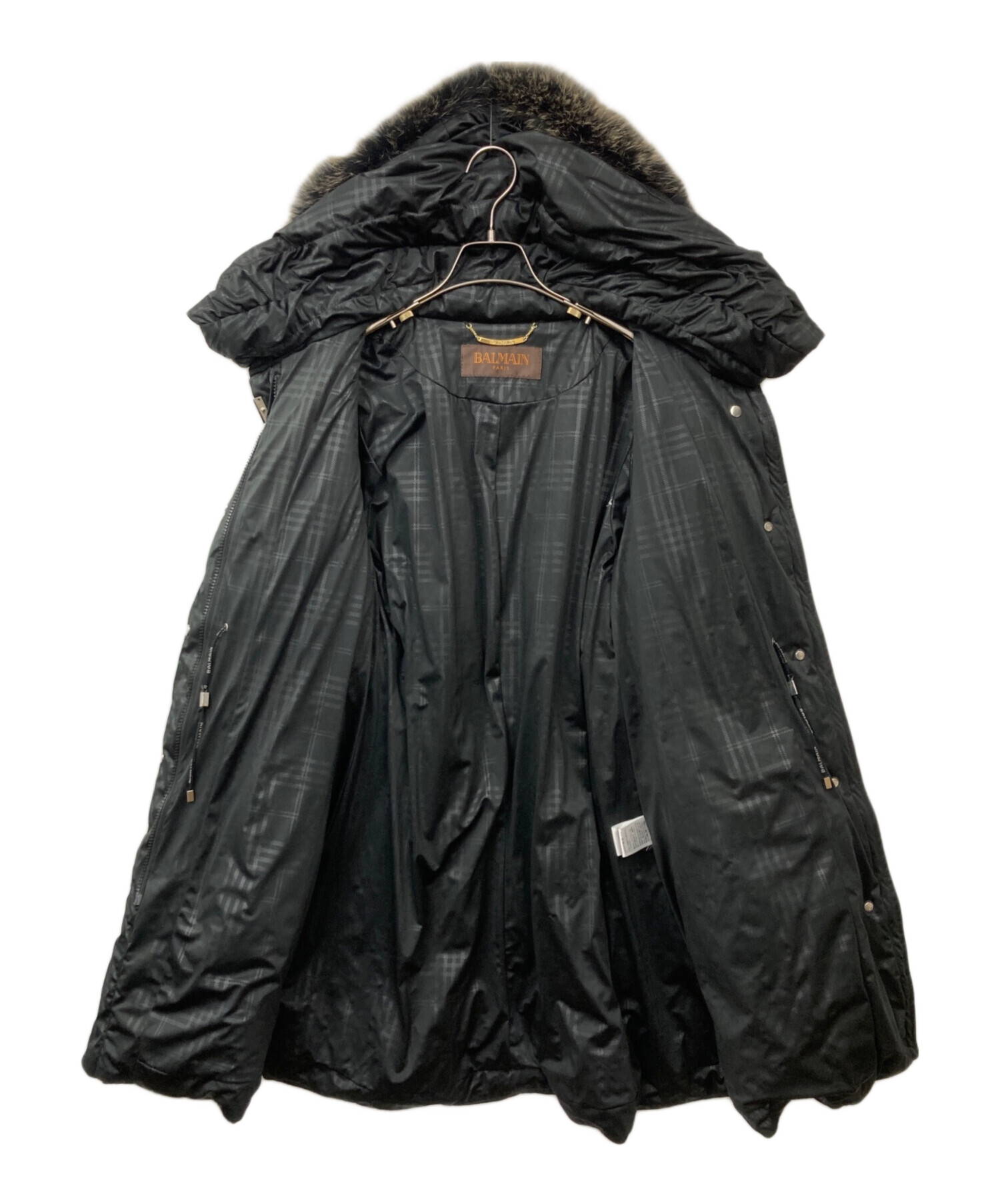 中古・古着通販】BALMAIN (バルマン) ダウンコート ブラック サイズ:M 