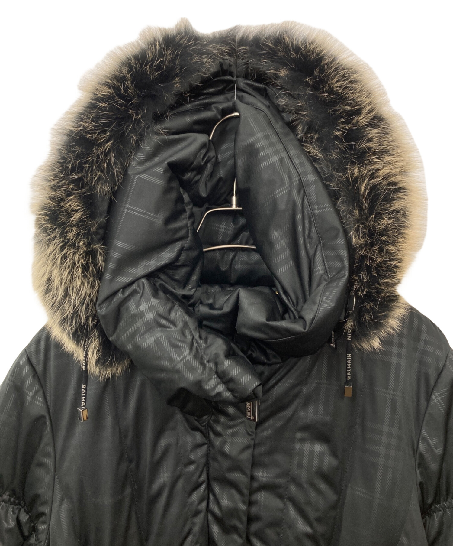 中古・古着通販】BALMAIN (バルマン) ダウンコート ブラック サイズ:M 