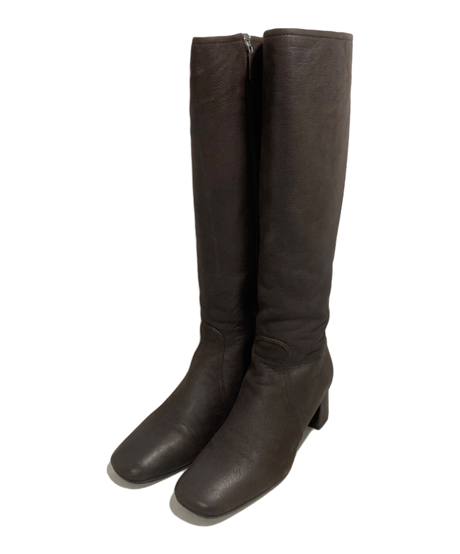 中古・古着通販】PRADA (プラダ) ロングブーツ ブラウン サイズ:36 1/2