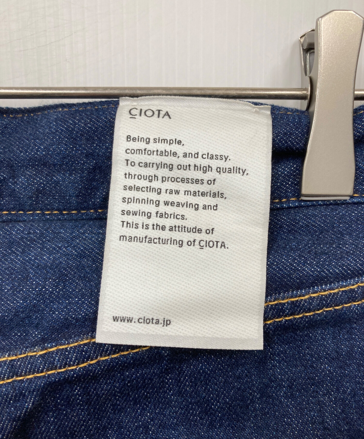 中古・古着通販】CIOTA (シオタ) 本藍スビンコットン 13,5oz 