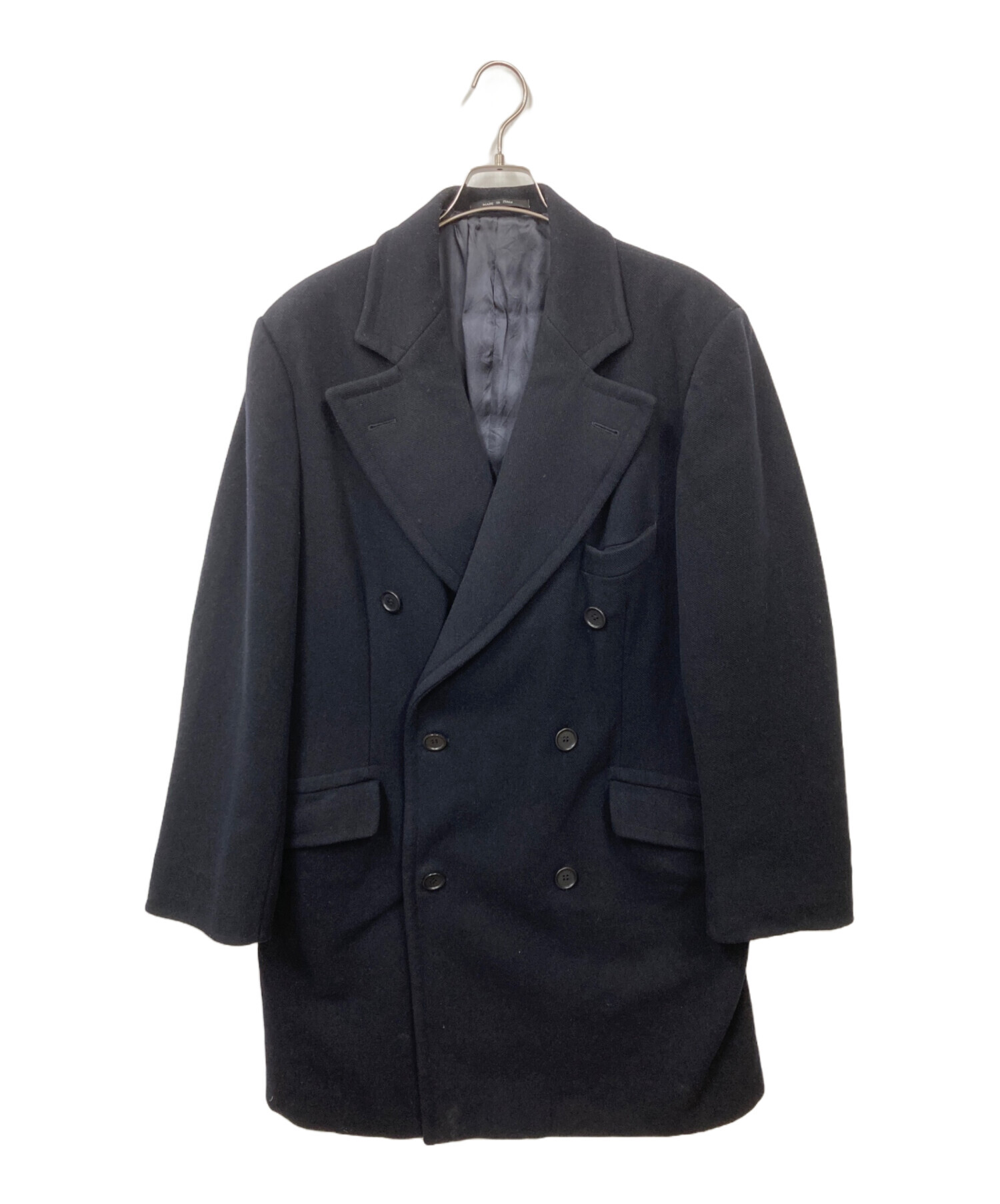EMPORIO ARMANI ボアライナー ロングコート メンズ 50 黒 エンポリオ 