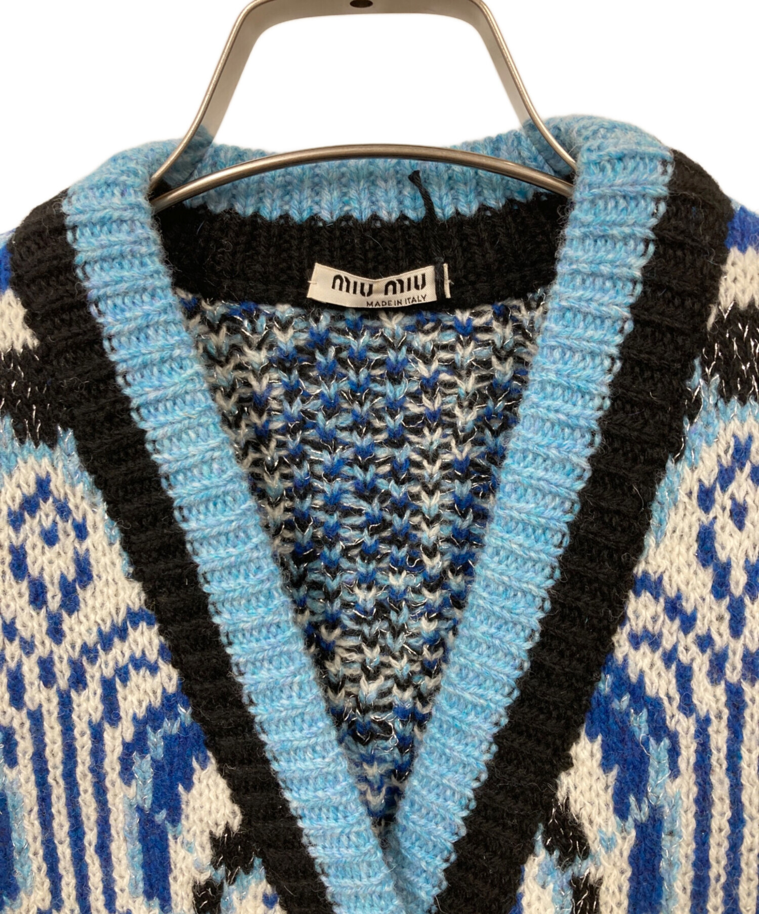 中古・古着通販】MIU MIU (ミュウミュウ) カーディガン ブルー サイズ