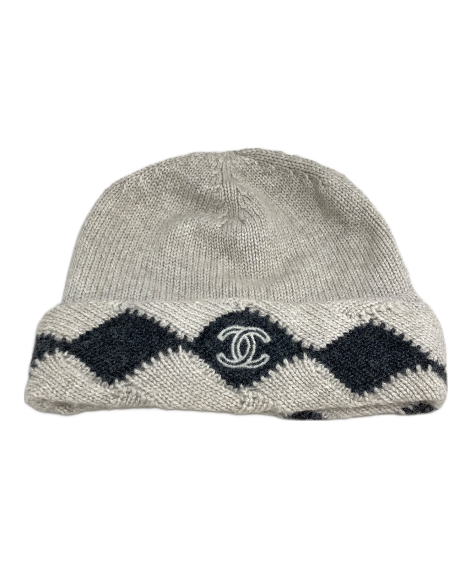 中古・古着通販】CHANEL (シャネル) カシミヤニット帽 ベージュ