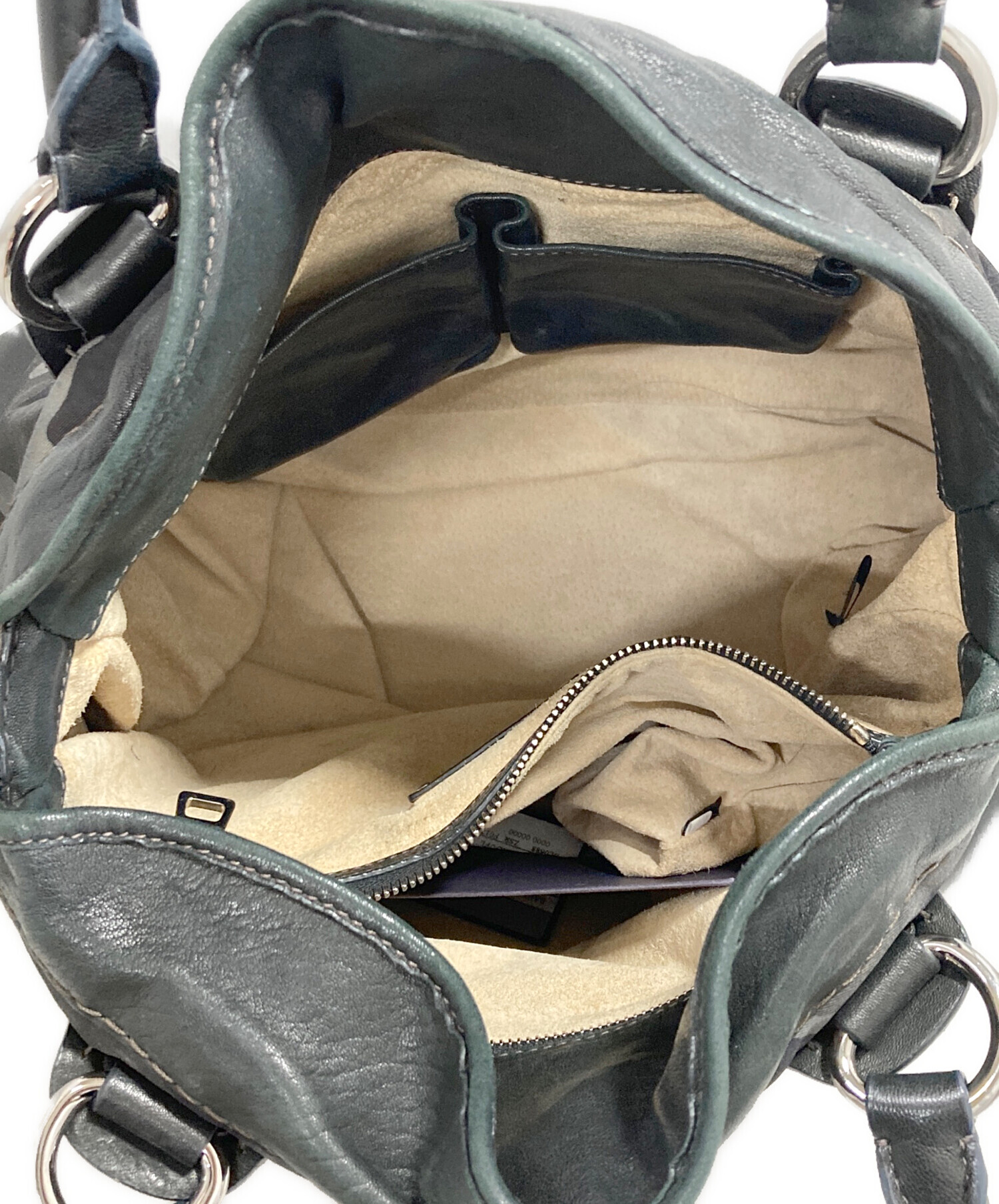 中古・古着通販】PRADA (プラダ) スタッズ 迷彩 ハンドバッグ ブラック