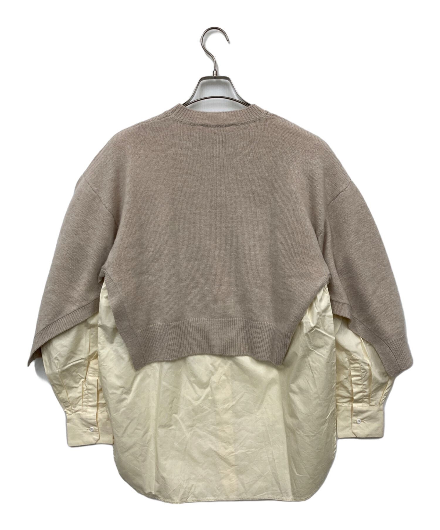 中古・古着通販】ENFOLD (エンフォルド) メリノウール ニット × シャツ