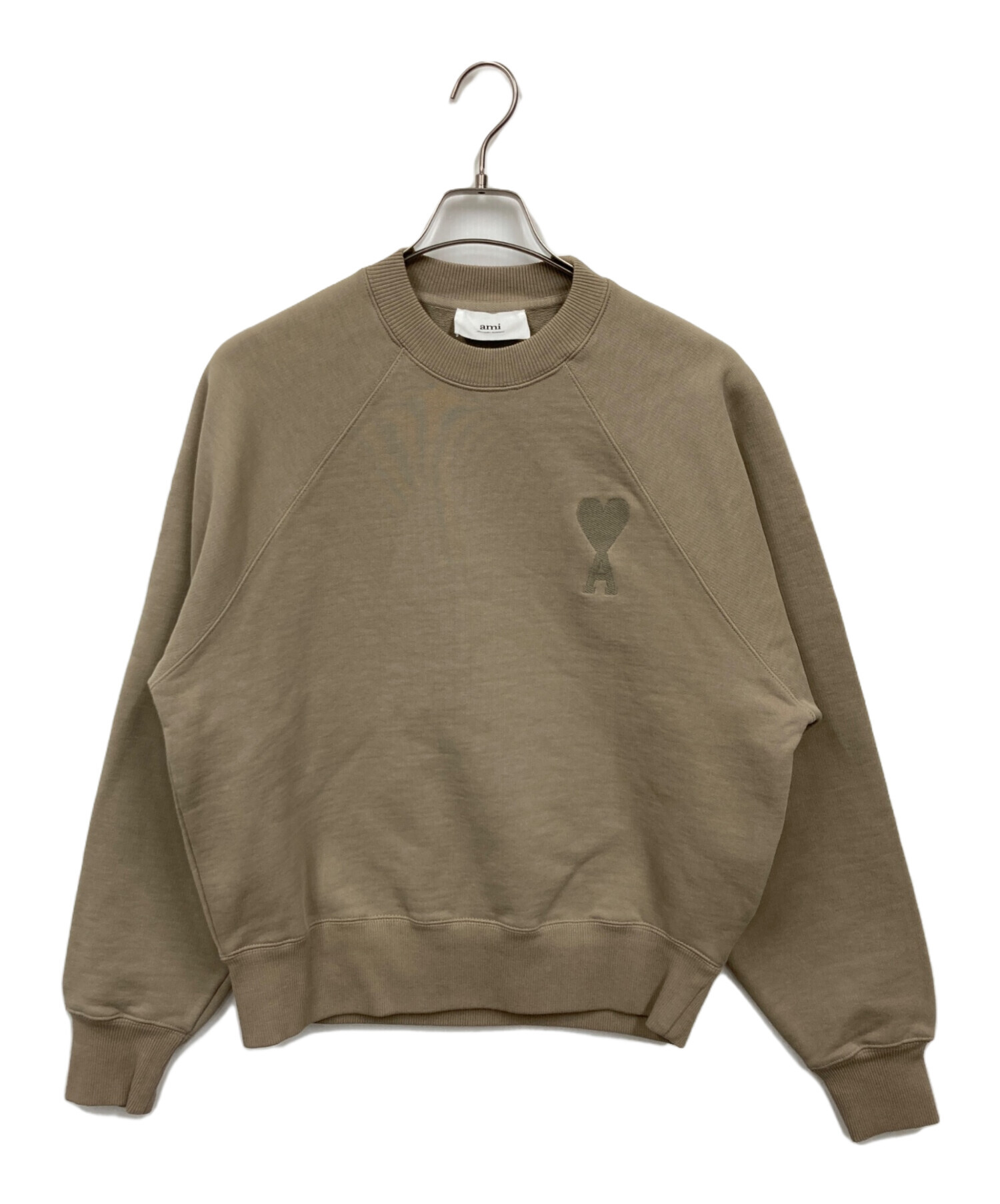 良品　ami ベージュ スウェット トレーナー 中古・古着通販】ami (アミ) スウェット ベージュ サイズ:S｜ブランド