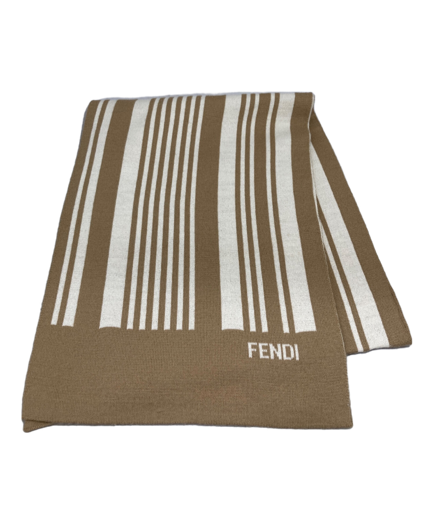 【未使用】【美品】フェンディ　マフラー 32x160cm 中古・古着通販】FENDI (フェンディ) マフラー ブラウン×ブラック