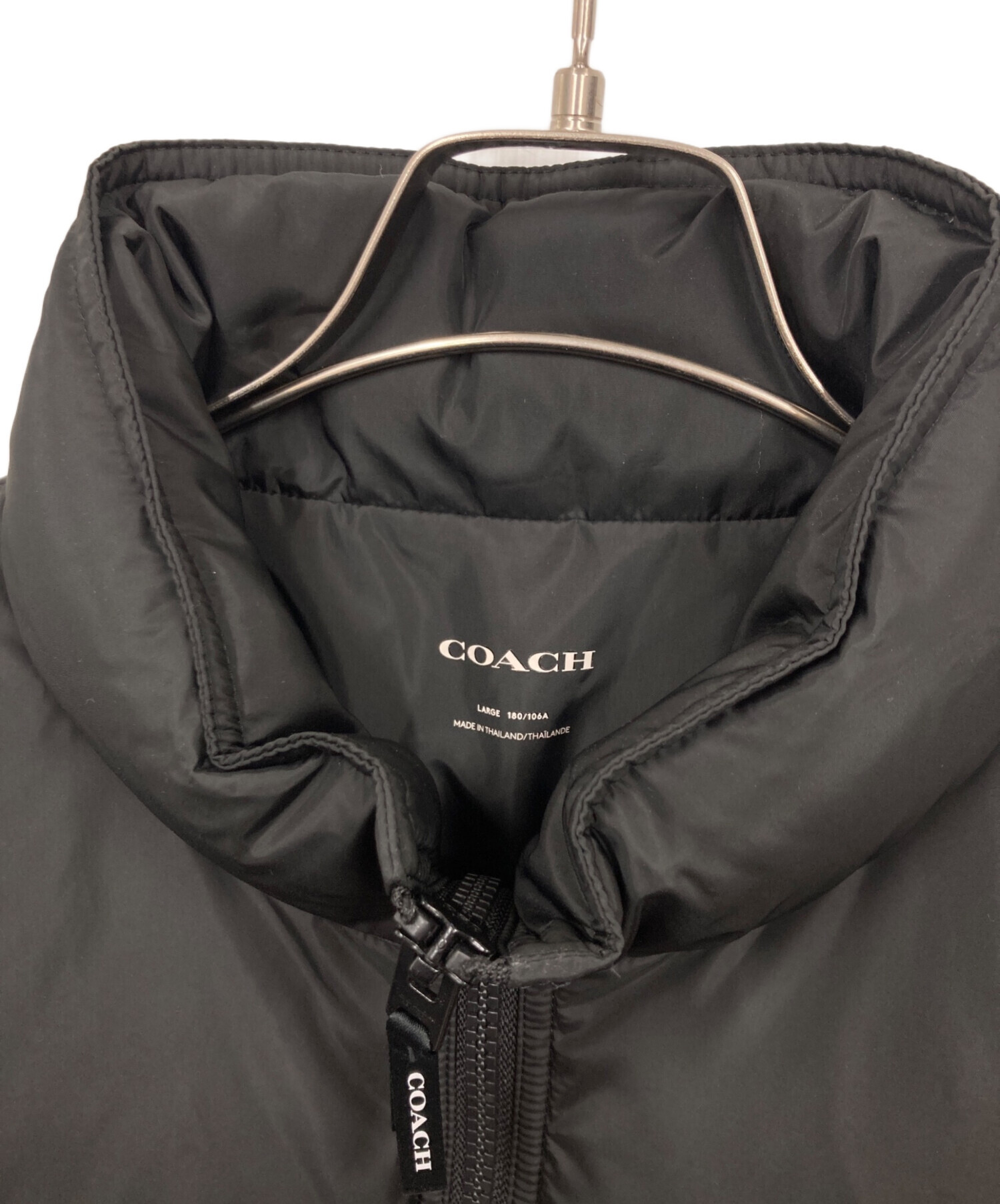 中古・古着通販】COACH (コーチ) ダウンジャケット ブラック サイズ