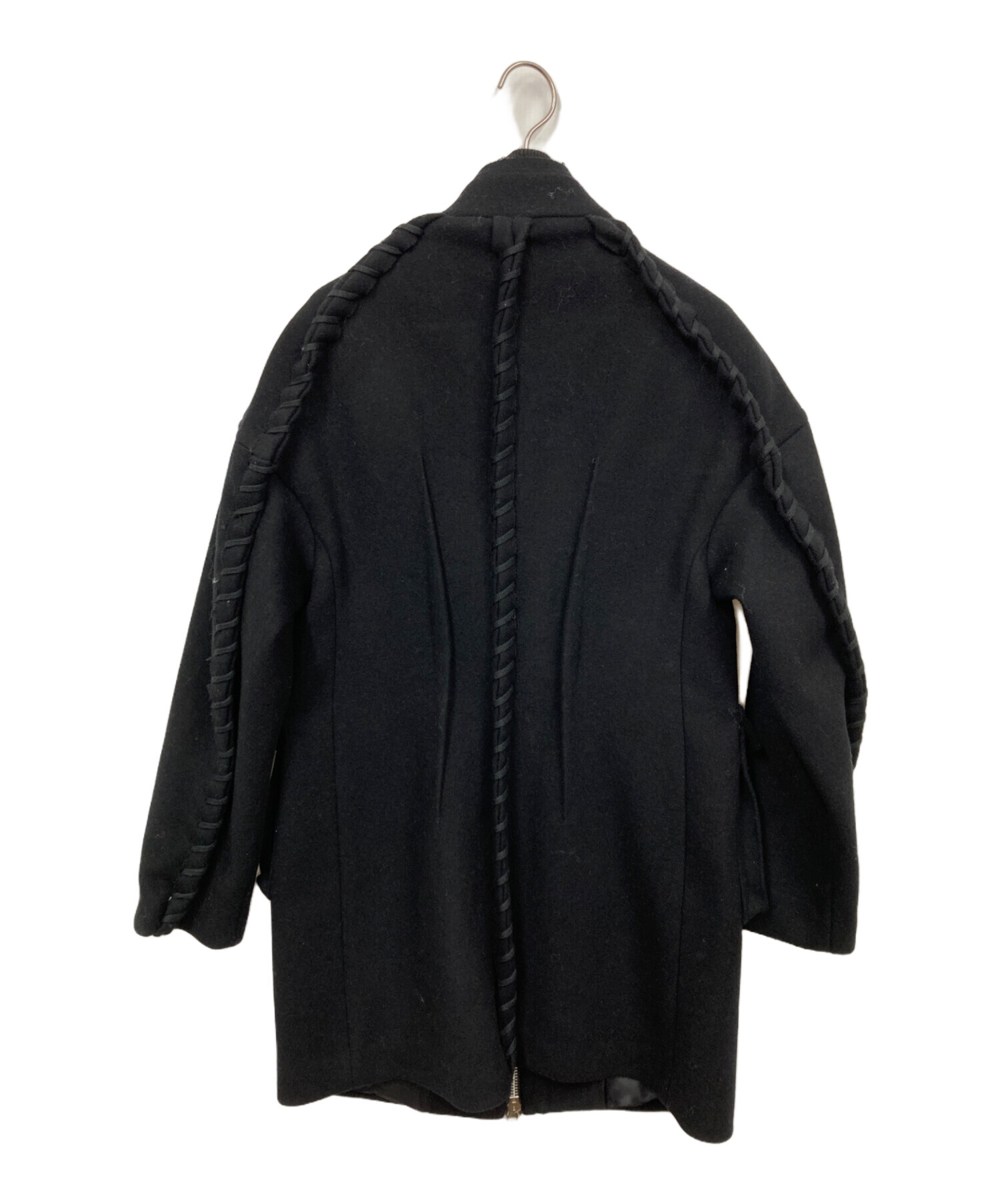 ディーゼルDiesel Black Goldブラックポンチョコートウールツイード 中古・古着通販】DIESEL (ディーゼル) ウールコート ブラック サイズ