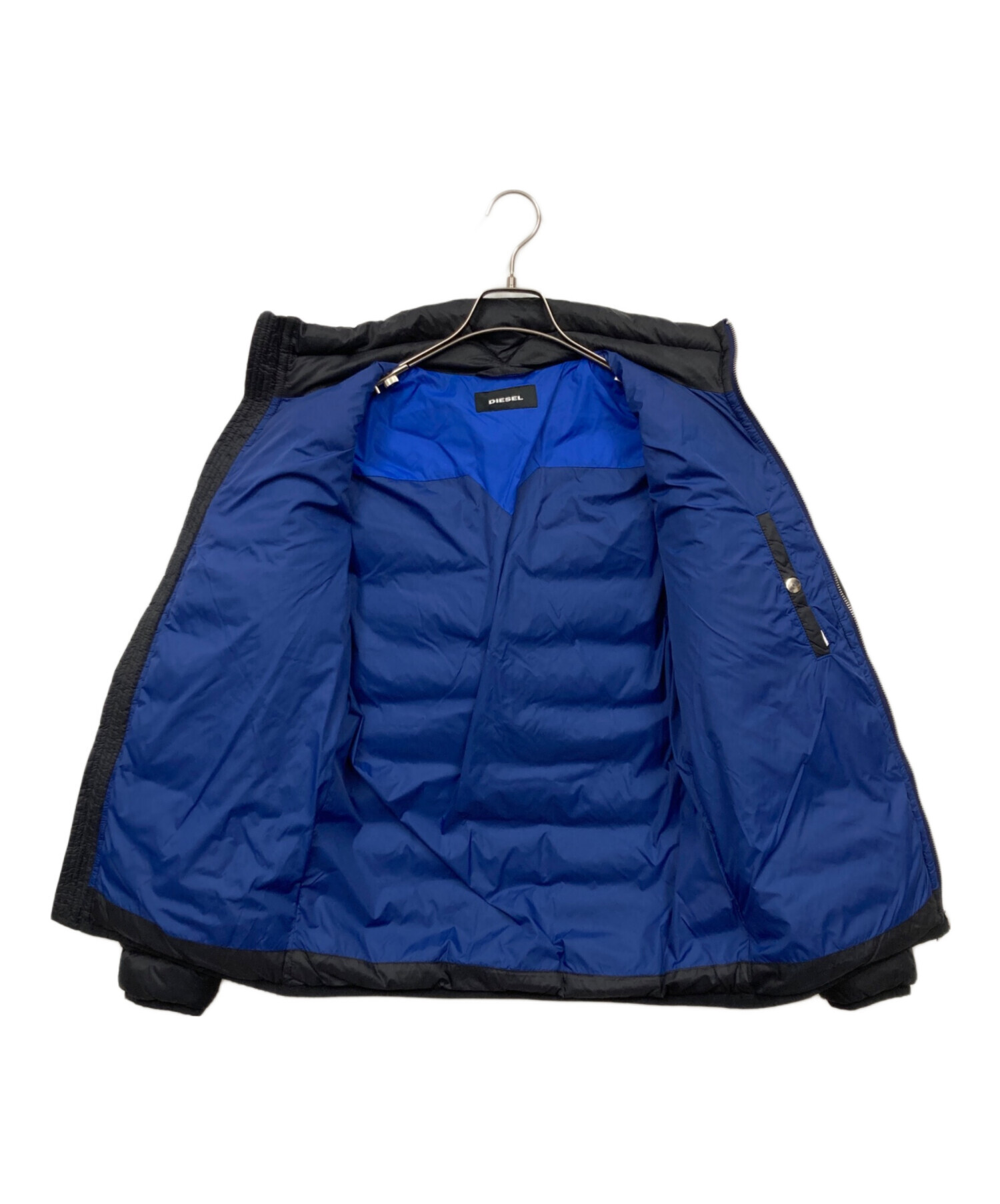 DIESEL ネイビー ダウンジャケット Sサイズ 中古・古着通販】DIESEL (ディーゼル) ダウンジャケット ネイビー