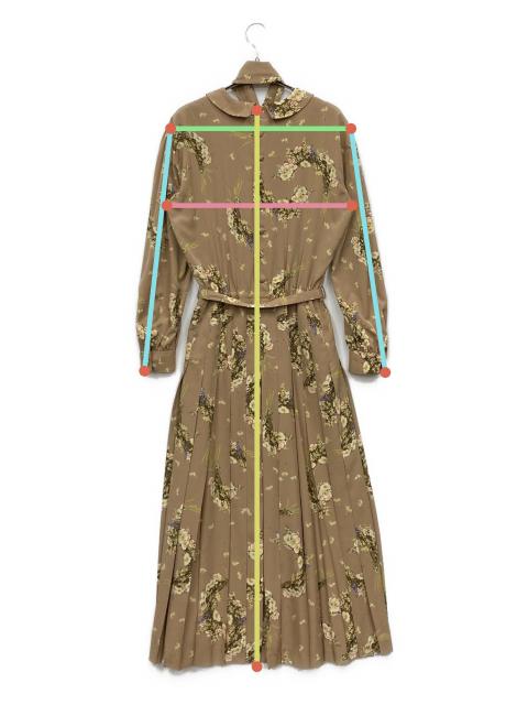 中古・古着通販】INGEBORG (インゲボルグ) 花柄ワンピース ブラウン