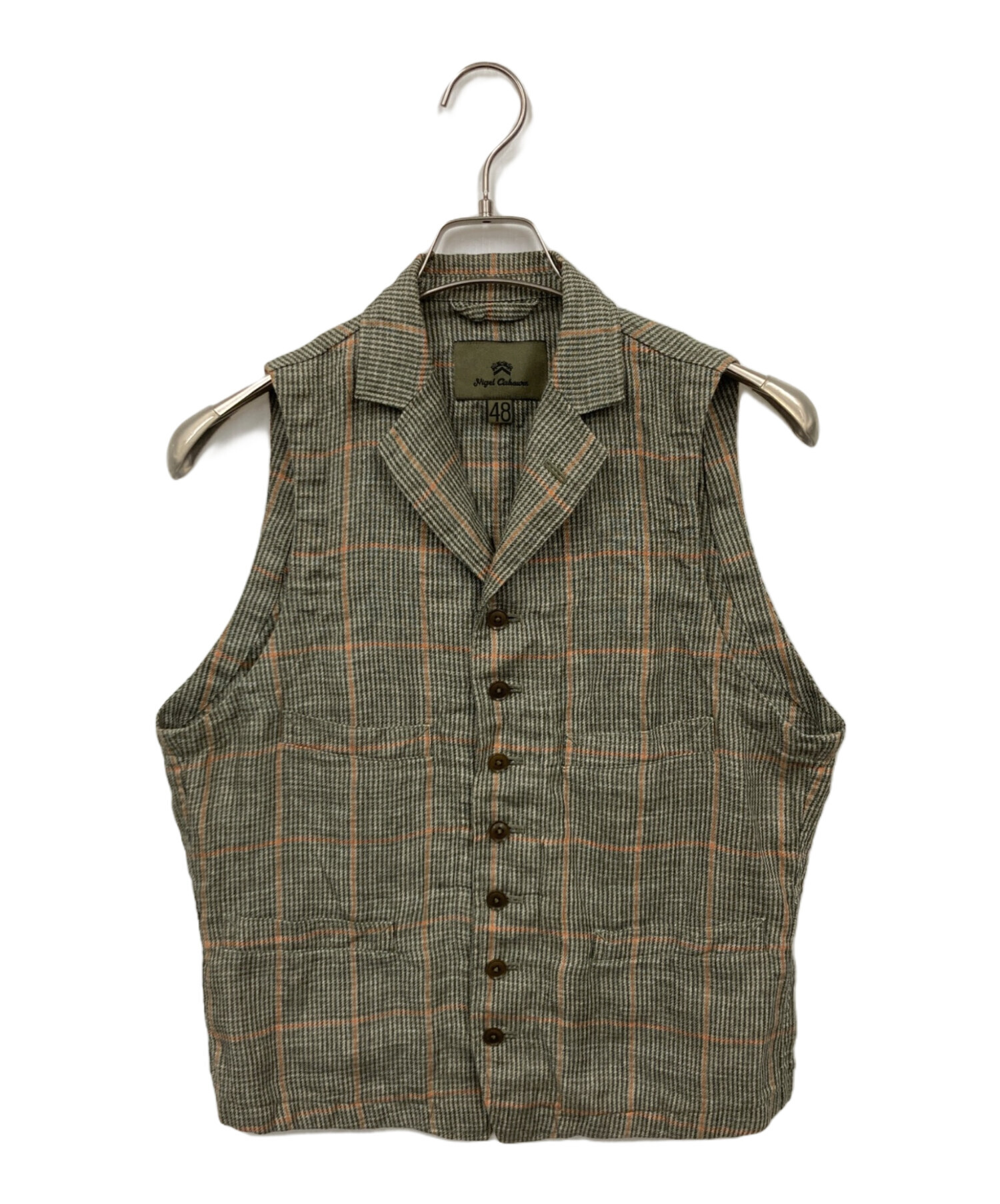 ナイジェルケーボン　リネンベスト　サイズ50 中古・古着通販】NIGEL CABOURN (ナイジェルケーボン) リネンベスト