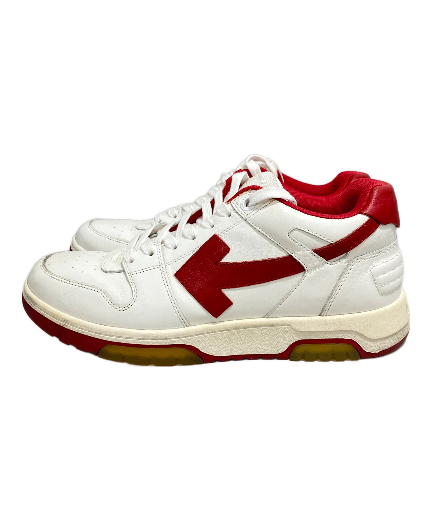 中古・古着通販】OFFWHITE (オフホワイト) スニーカー ホワイト×レッド 
