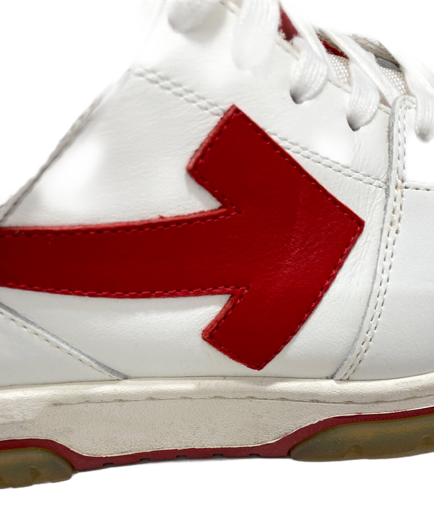 中古・古着通販】OFFWHITE (オフホワイト) スニーカー ホワイト×レッド