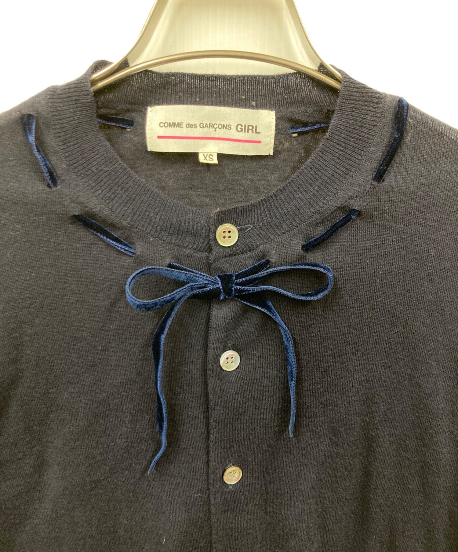 COMME des GARCONS GIRL カーディガン リボン 中古・古着通販】COMME des GARCONS GIRL (コムデギャルソンガール