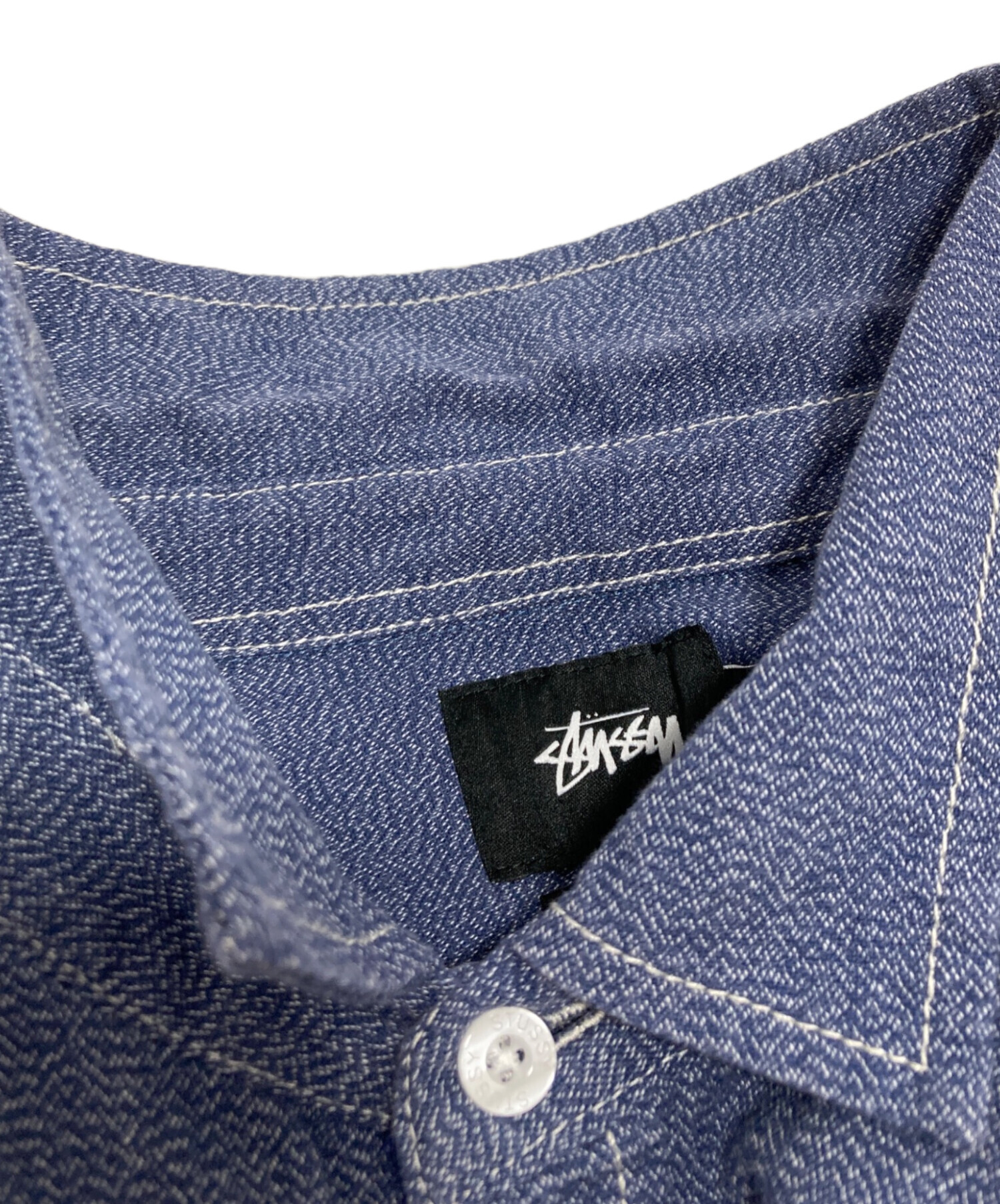 STUSSY ステューシー カジュアルシャツ メンズ 【古着】【中古】 中古・古着通販】stussy (ステューシー) シャツ ネイビー サイズ:XL