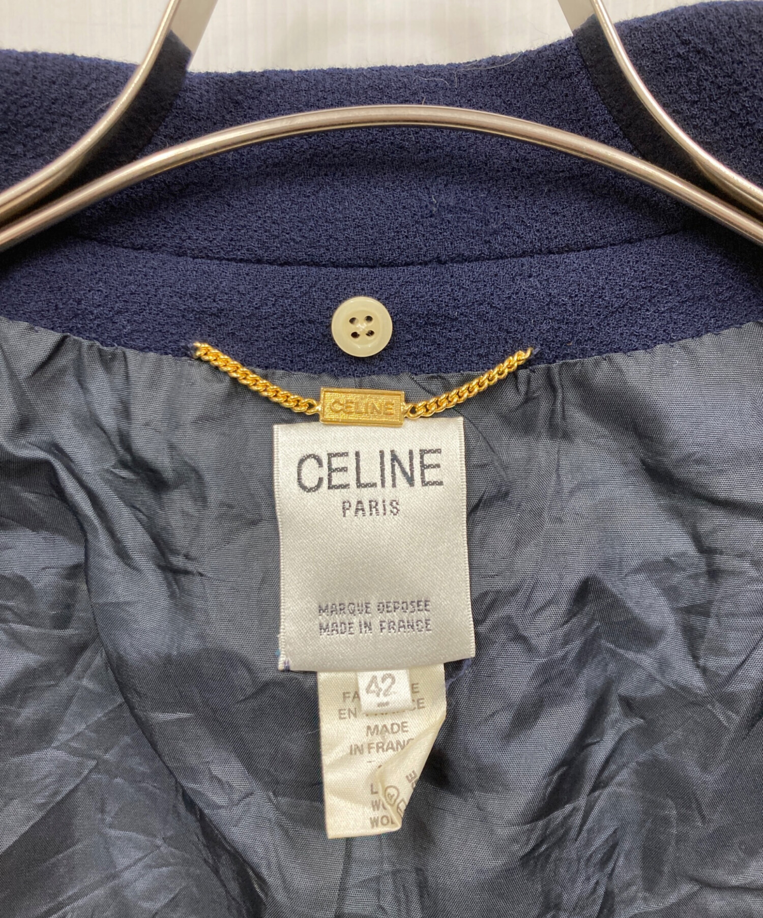 中古・古着通販】CELINE (セリーヌ) セットアップ ネイビー サイズ:42