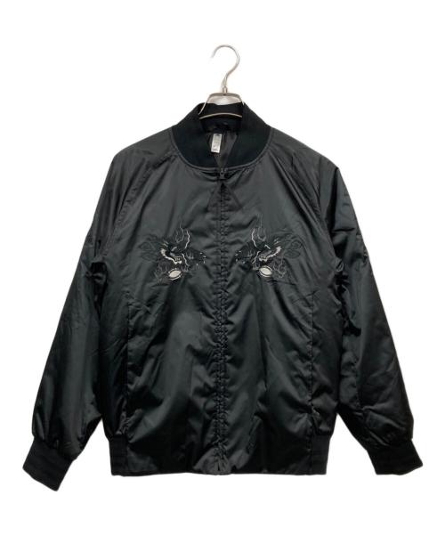 未使用　アディダス 中綿入　スカジャン ブラック　刺繍L 中古・古着通販】adidas (アディダス) オールブラックス スカジャン