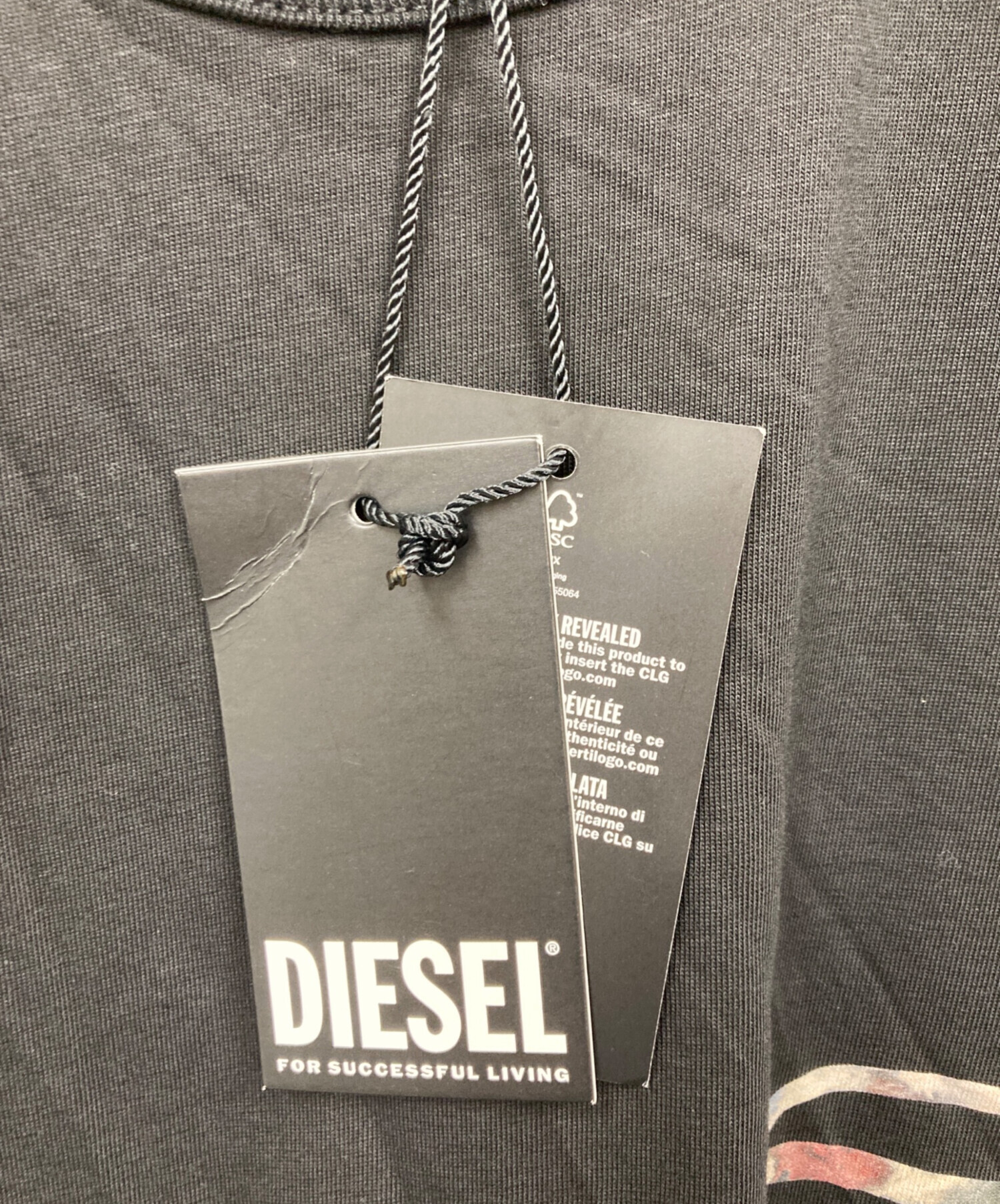 中古・古着通販】DIESEL (ディーゼル) Tシャツ ブラック サイズ:S 未