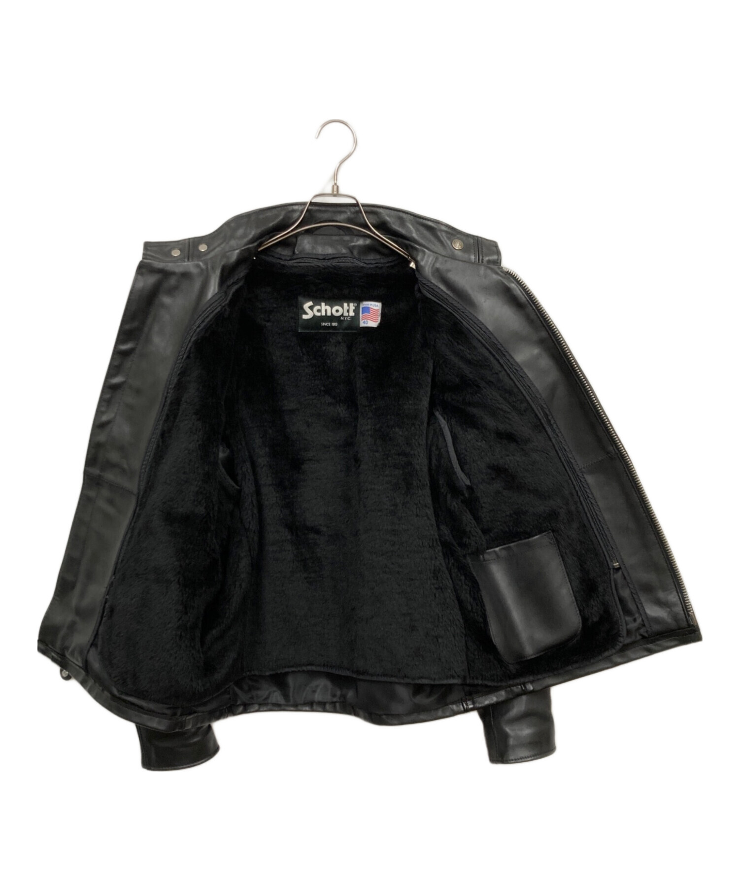 中古・古着通販】Schott (ショット) ボアライナー付 レザーシングル