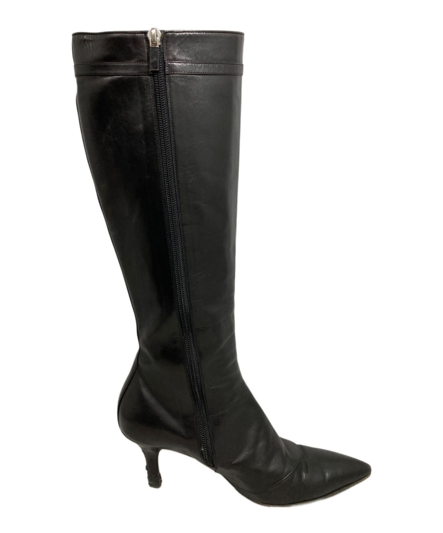 ルイ・ヴィトン ブラックレザー ロングブーツ23cm ルイ・ヴィトン 黒 レザー ロングブーツ 【公式通販】 ルイ・ヴィトン