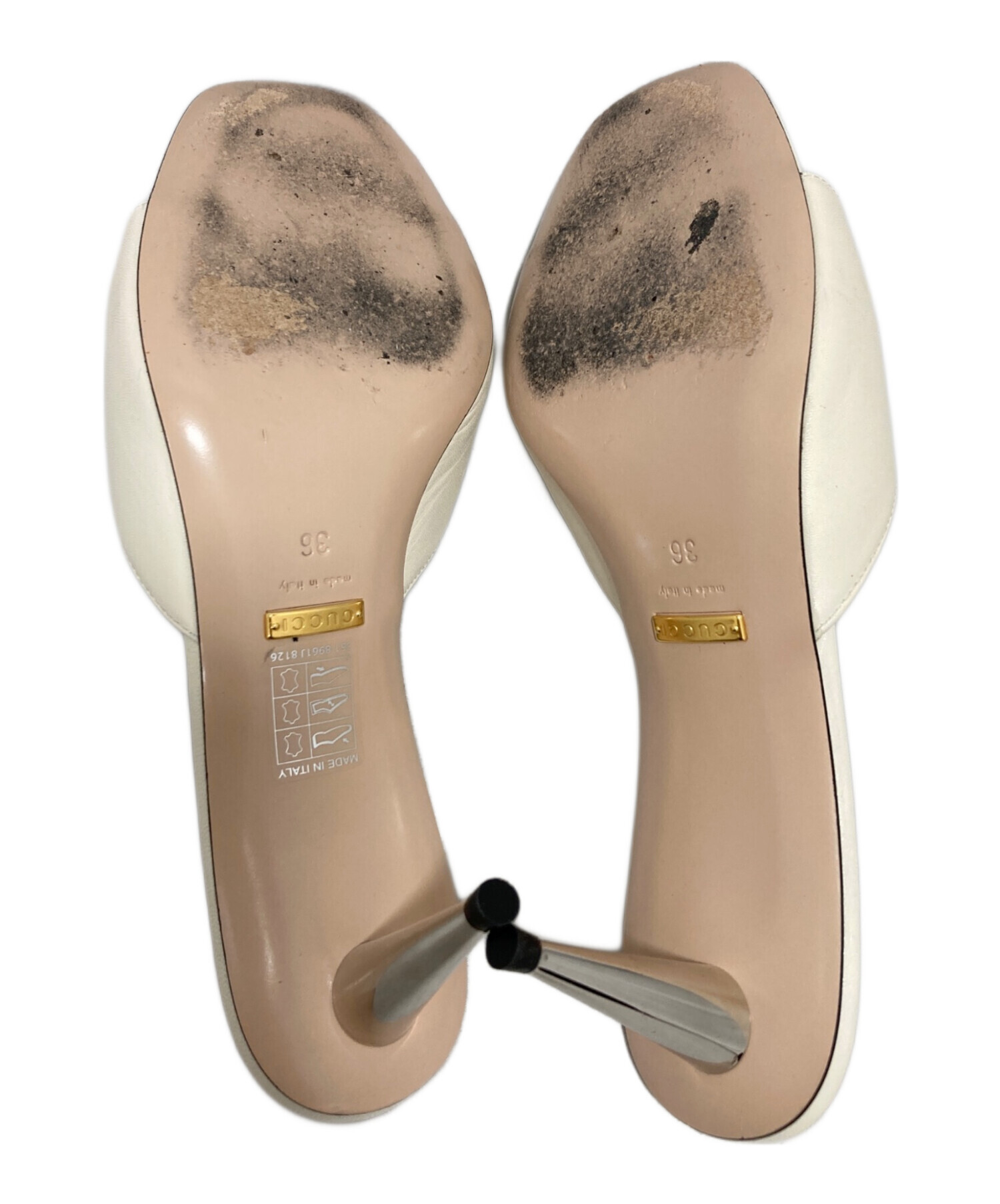 GUCCI ベージュ GGパターン スライドサンダル 中古・古着通販】GUCCI (グッチ) GG ロゴ ブロンディ スライドサンダル