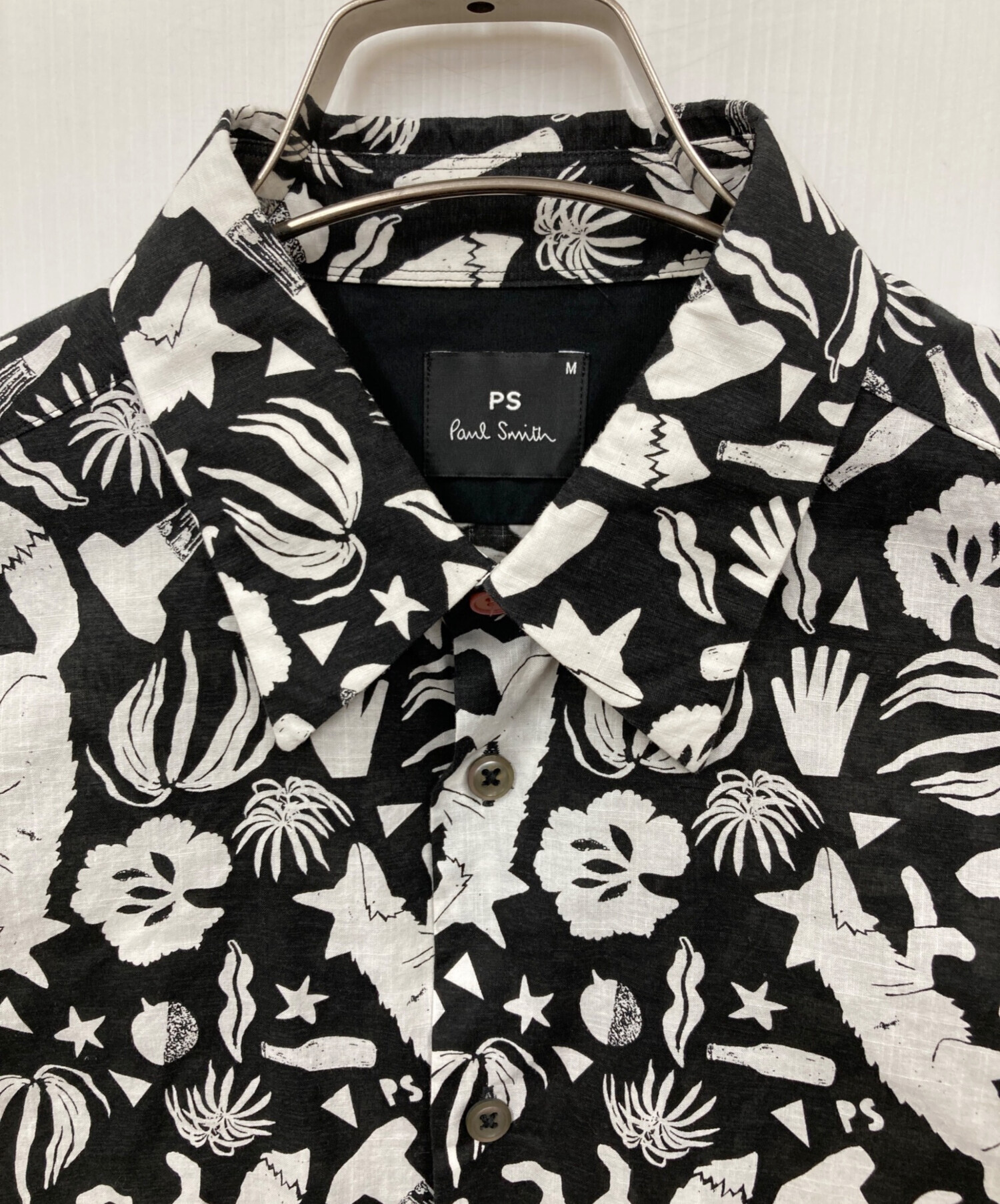 中古・古着通販】Paul Smith (ポールスミス) 総柄シャツ ブラック 