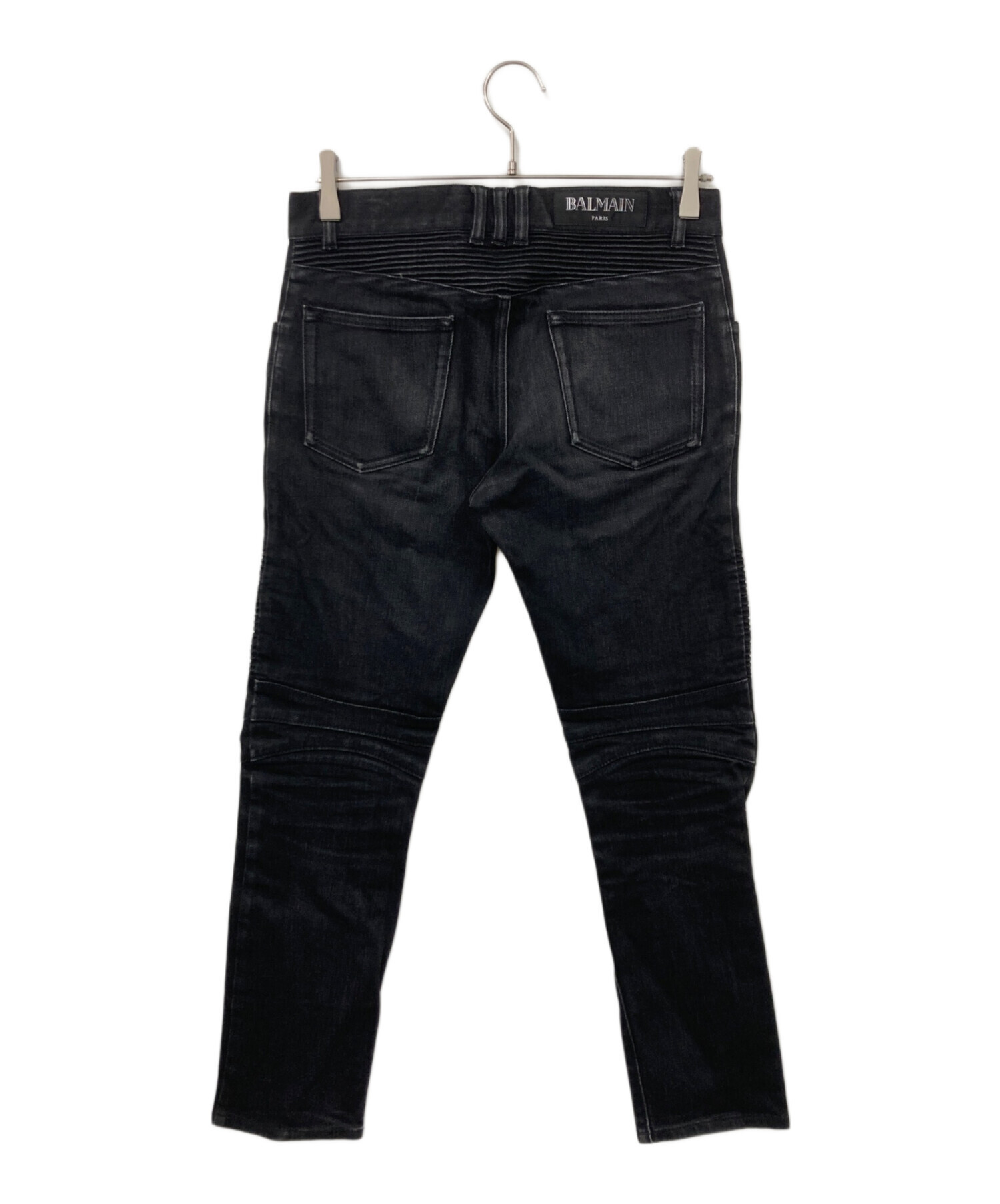 中古・古着通販】BALMAIN (バルマン) バイカーデニム ブラック サイズ