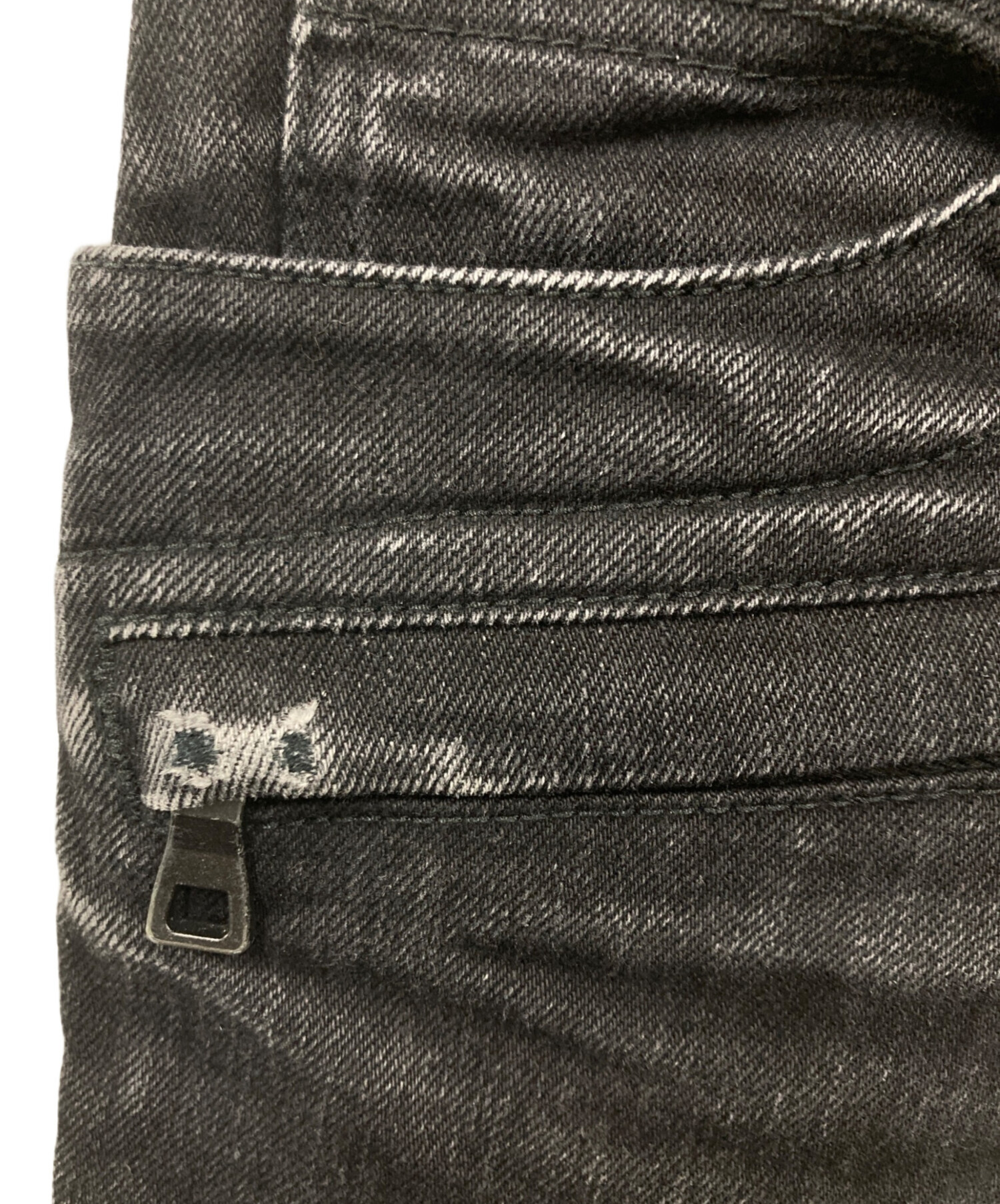 中古・古着通販】BALMAIN (バルマン) バイカーデニム ブラック サイズ