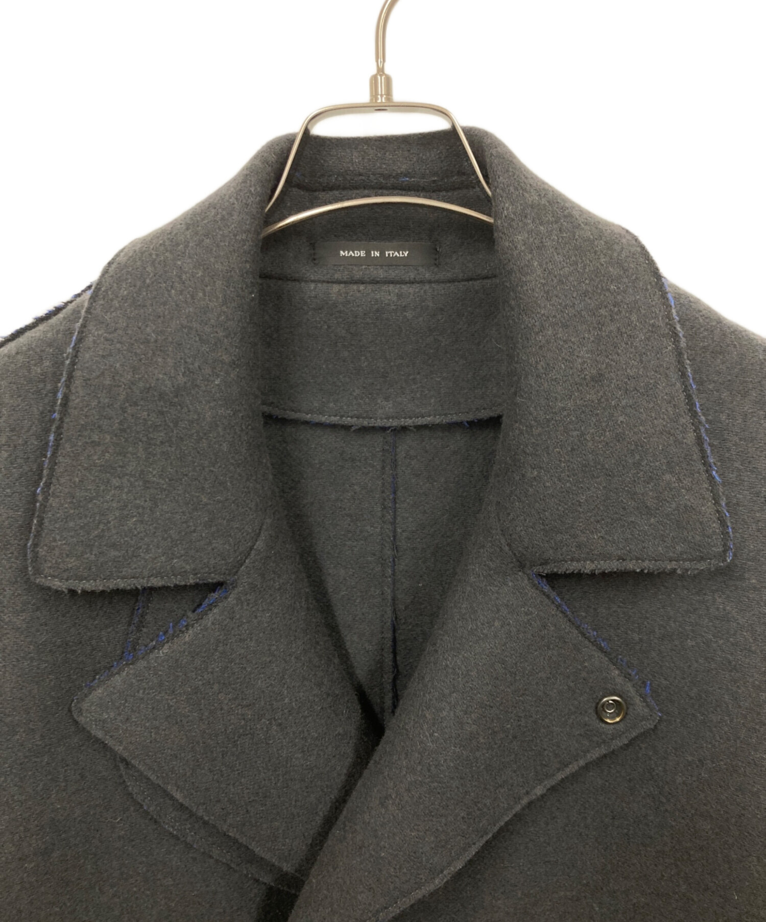 【ありぞな】エンポリオアルマーニ　ショートウールコート　ダークグレー　40 ありぞな様専用】エンポリオアルマーニ ショートウールコート