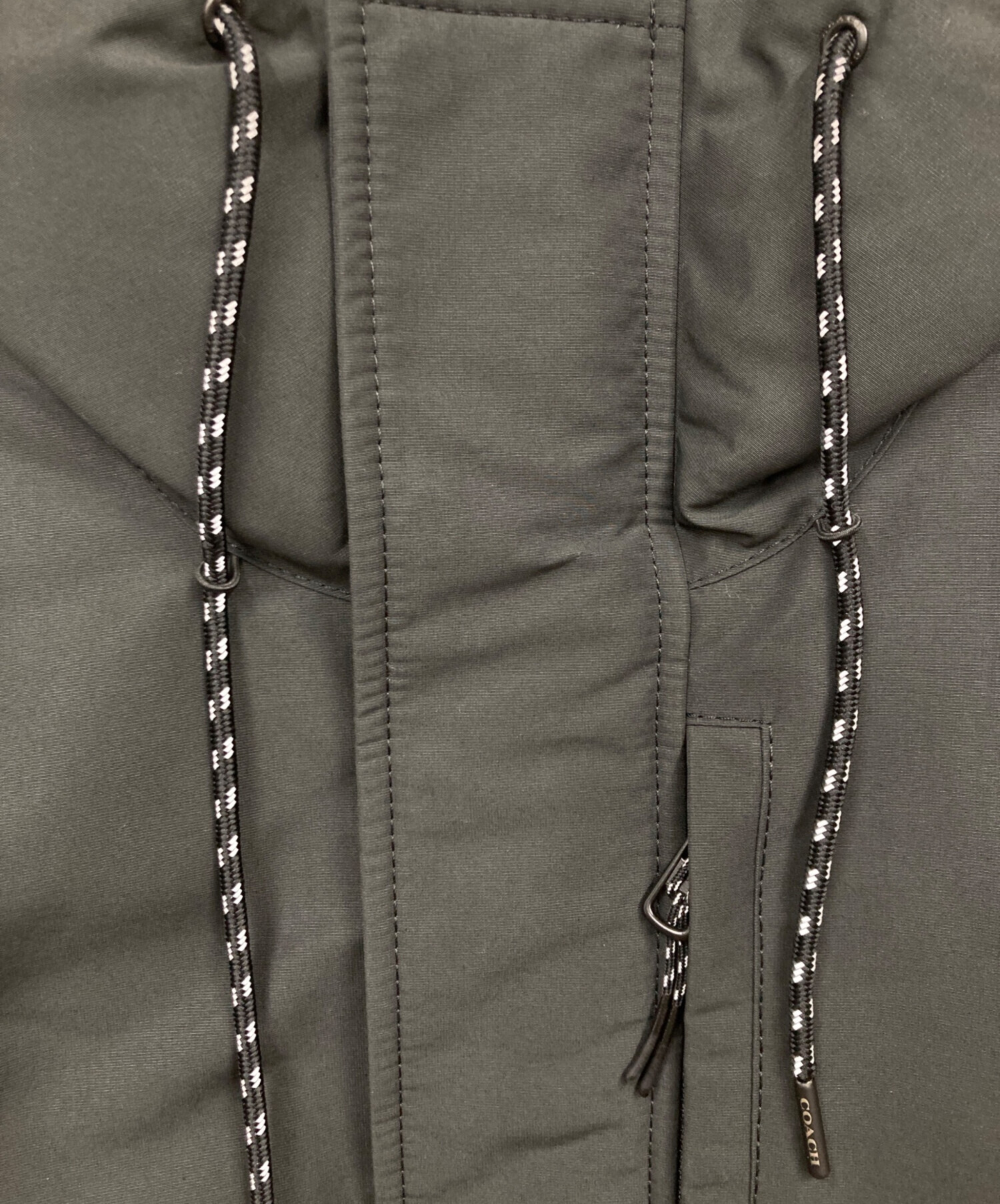 COACH ダウン モッズコート　Sサイズ 中古・古着通販】COACH (コーチ) ダウンモッズコート ブラック サイズ