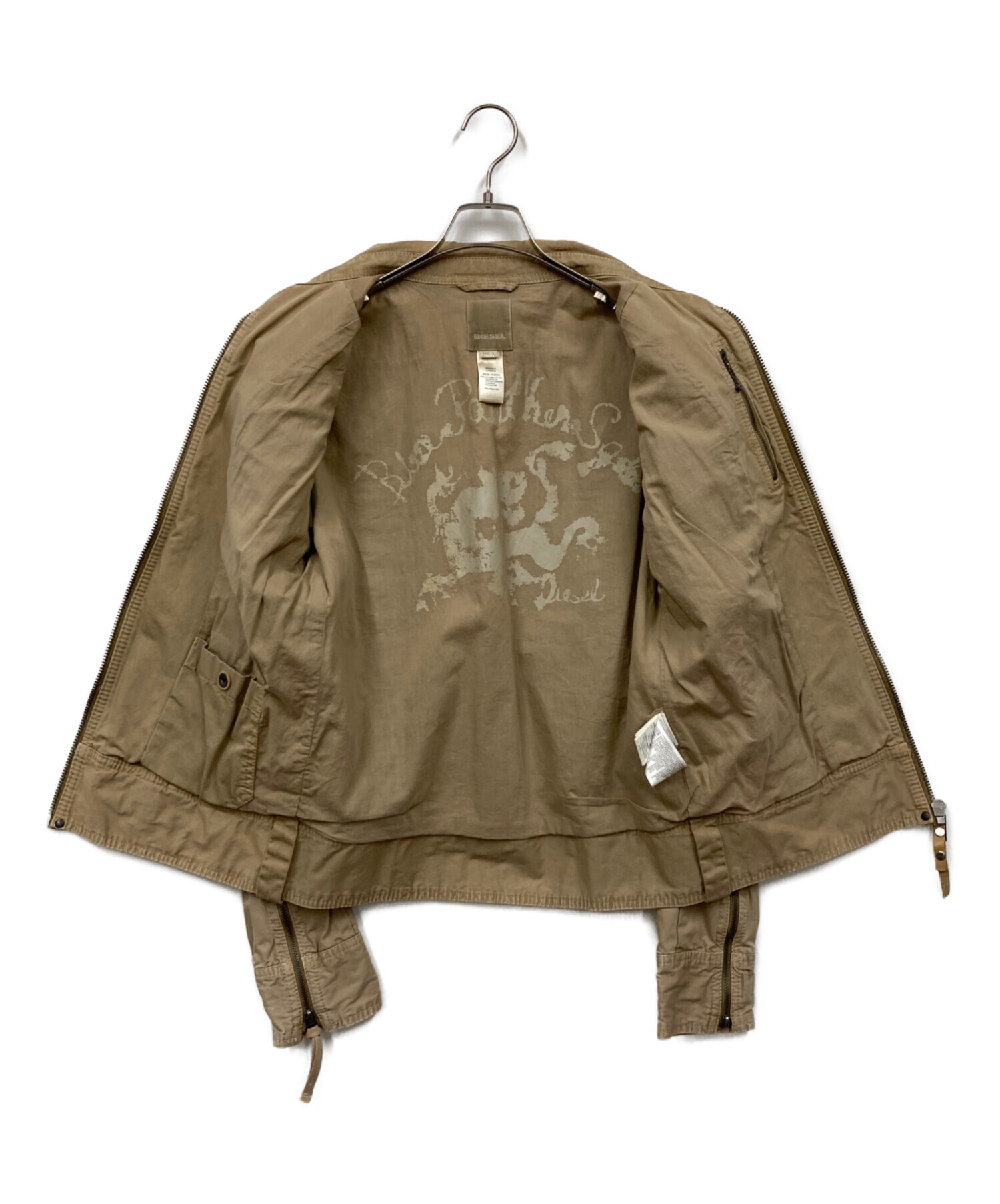 中古・古着通販】DIESEL (ディーゼル) ジャケット ベージュ サイズ:L 