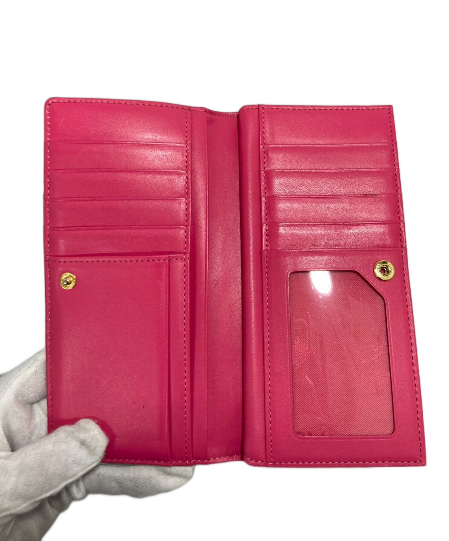 中古・古着通販】MCM (エムシーエム) 長財布 ピンク×ブラウン 