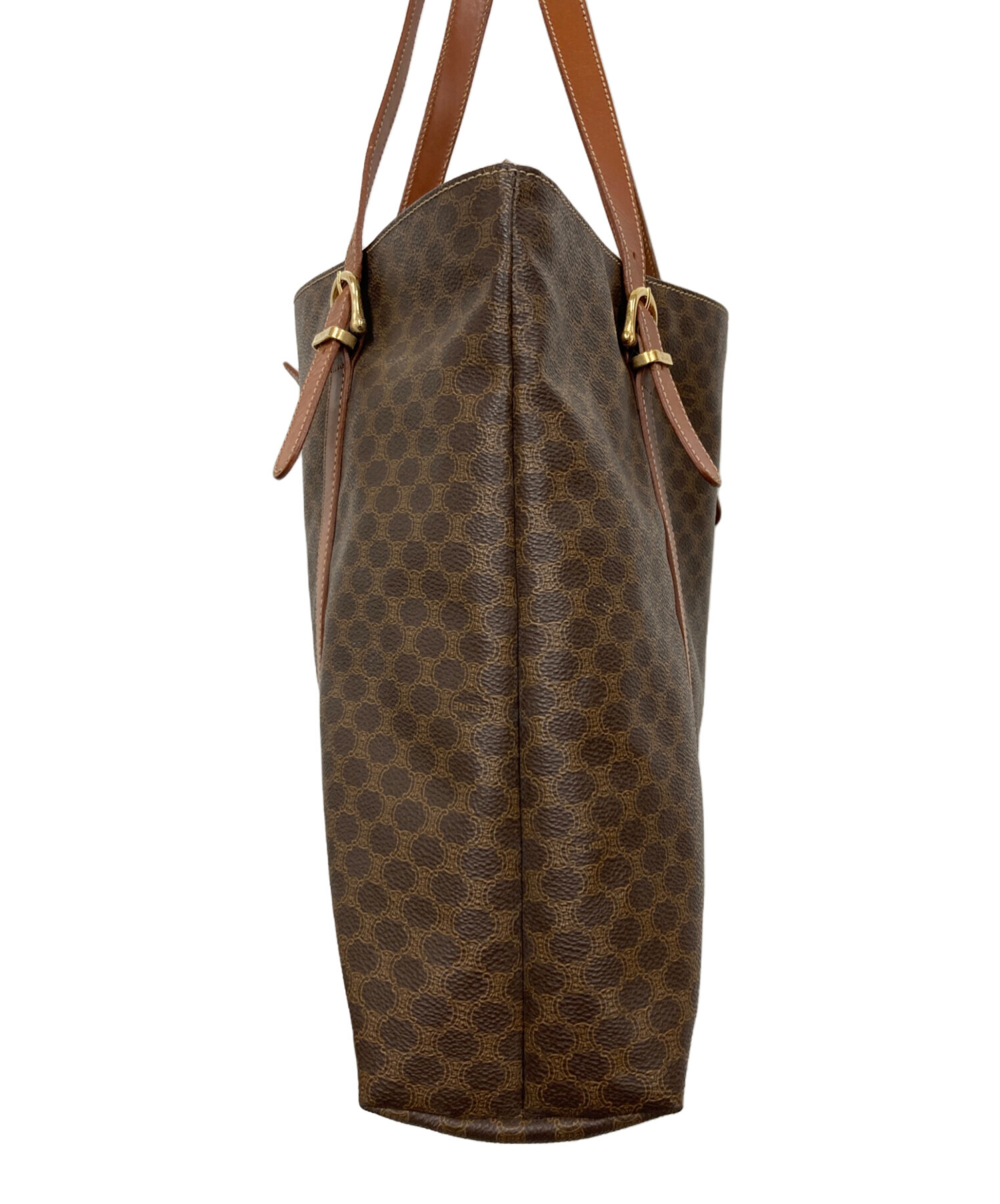 中古・古着通販】CELINE (セリーヌ) マカダム柄トートバッグ ブラウン