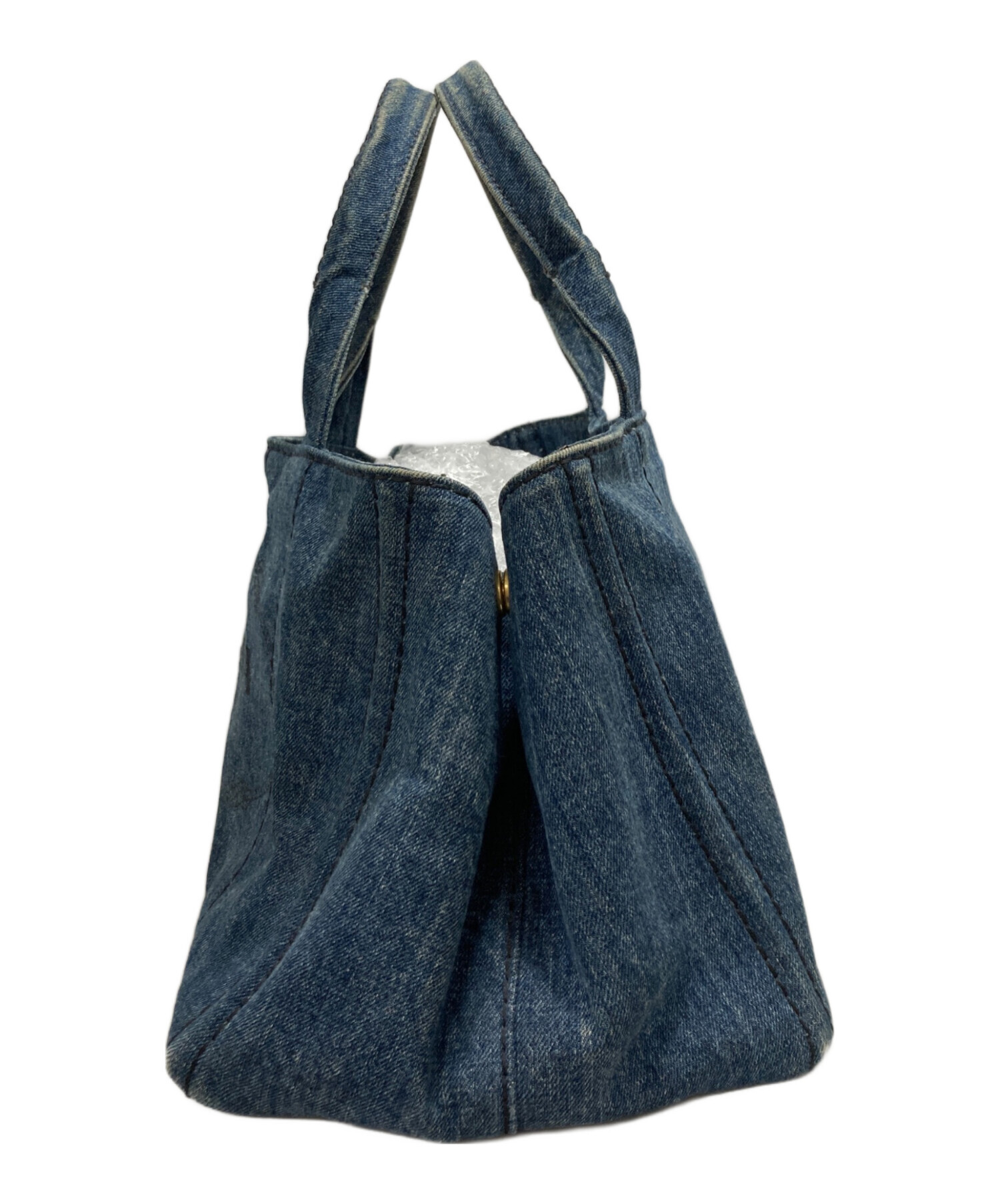 中古・古着通販】PRADA (プラダ) カナパデニムハンドバッグ インディゴ