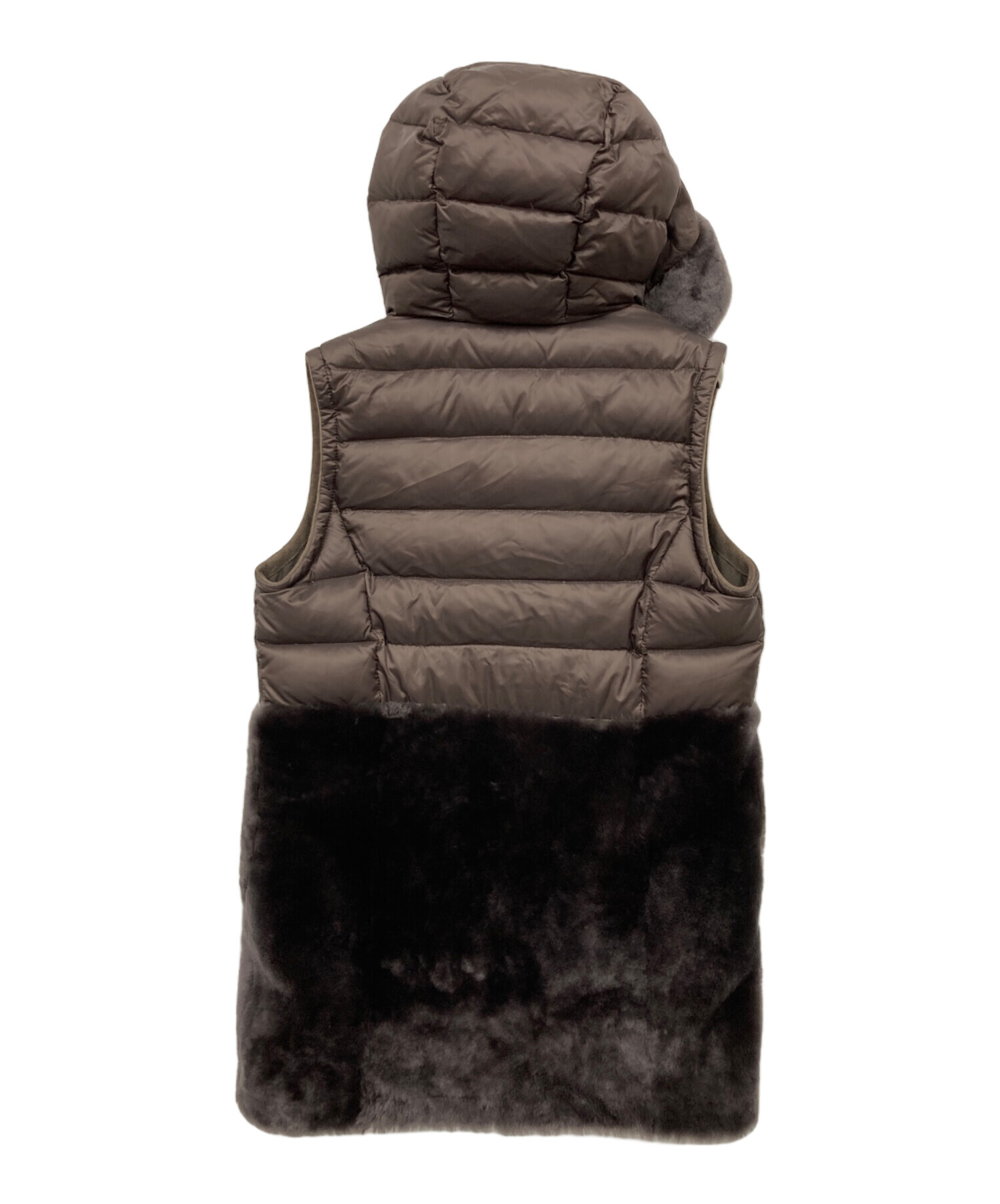 中古・古着通販】EMMETI (エンメティ) ムートンダウンベスト ブラウン