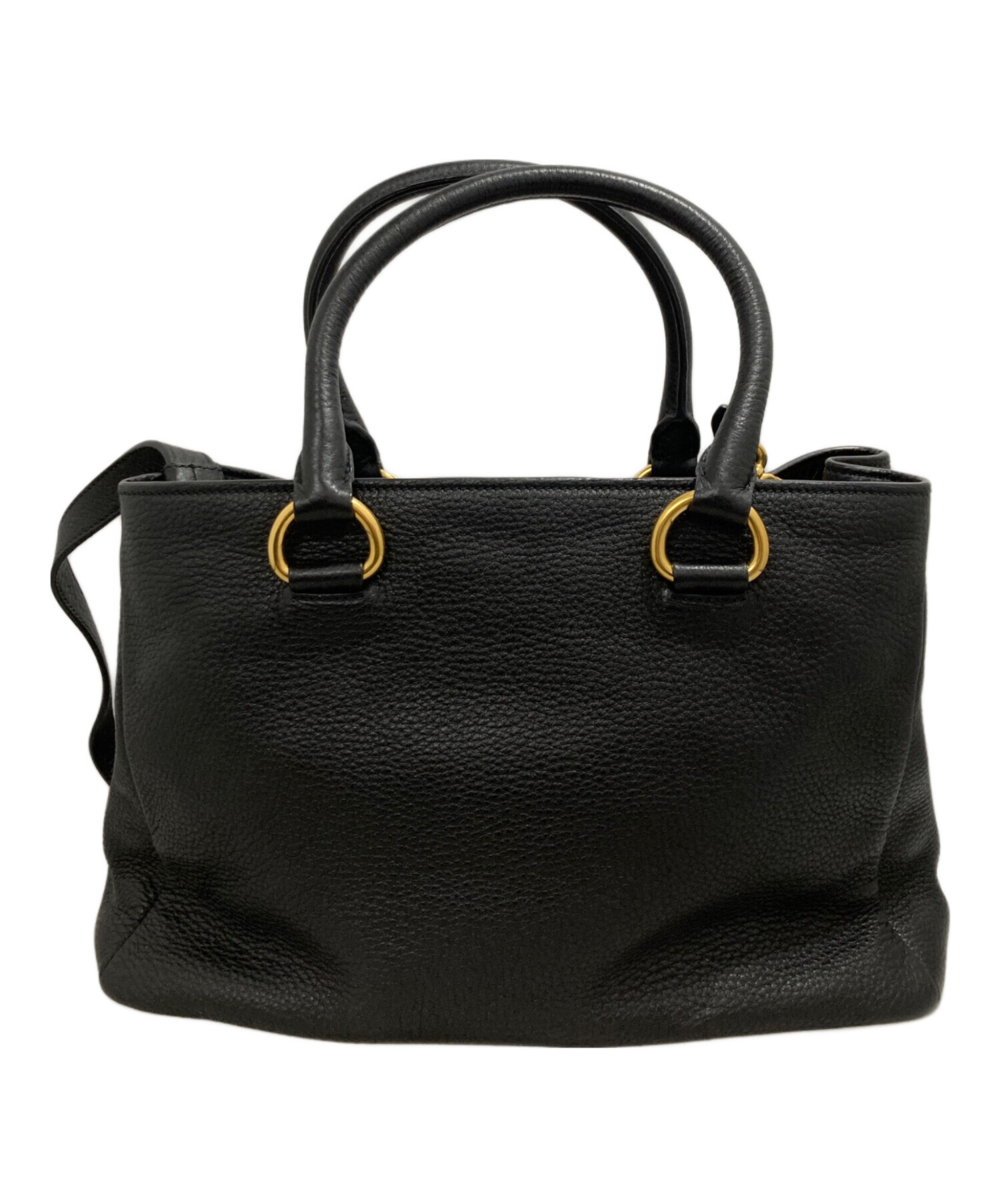プラダ 2WAYハンド  BN2887【Aランク】【中古】 プラダ2WAY 白/ベージュ ゴールド金具 レディース キャンバス