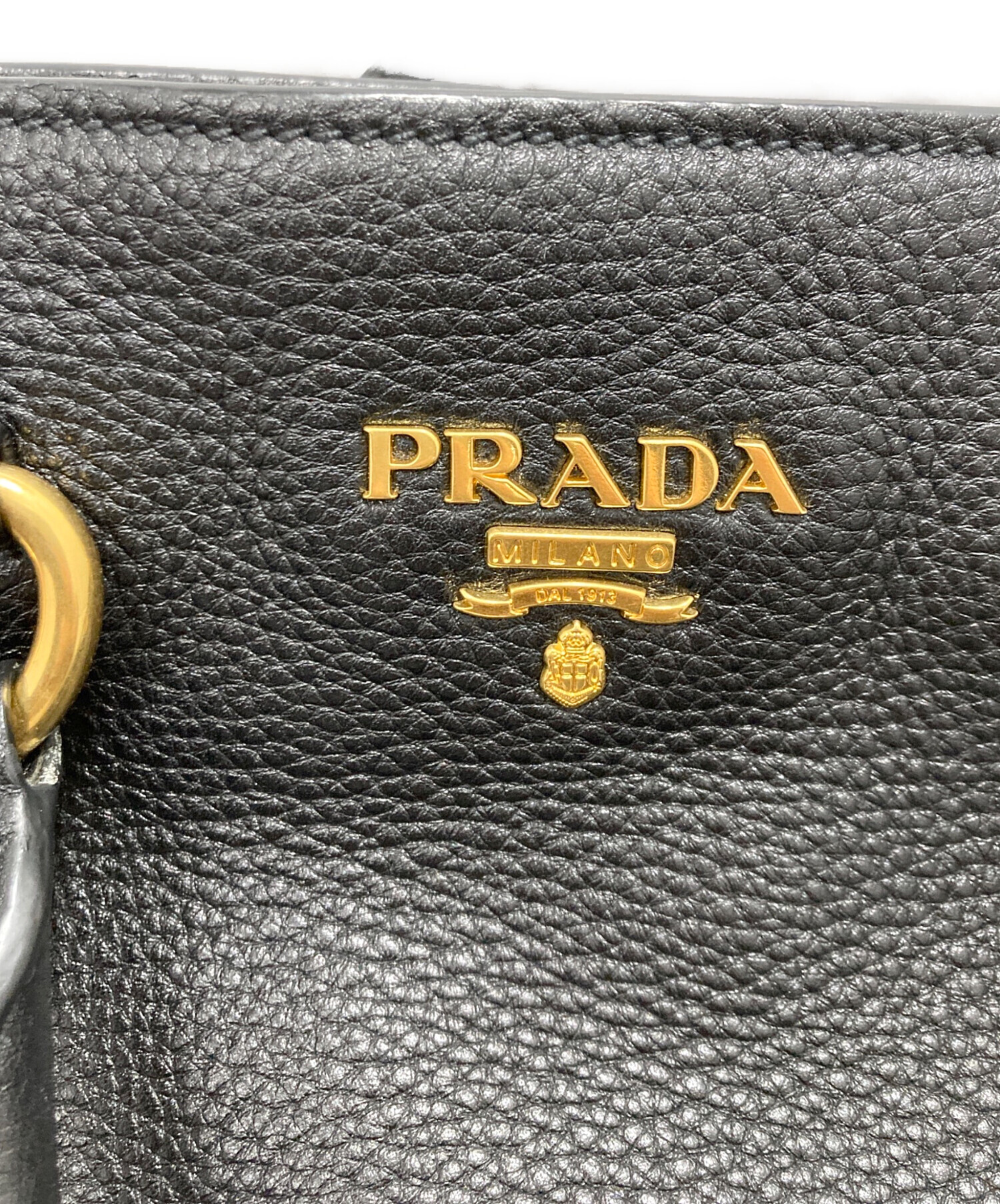 プラダ 2WAYハンド  BN2887【Aランク】【中古】 プラダ2WAY 白/ベージュ ゴールド金具 レディース キャンバス