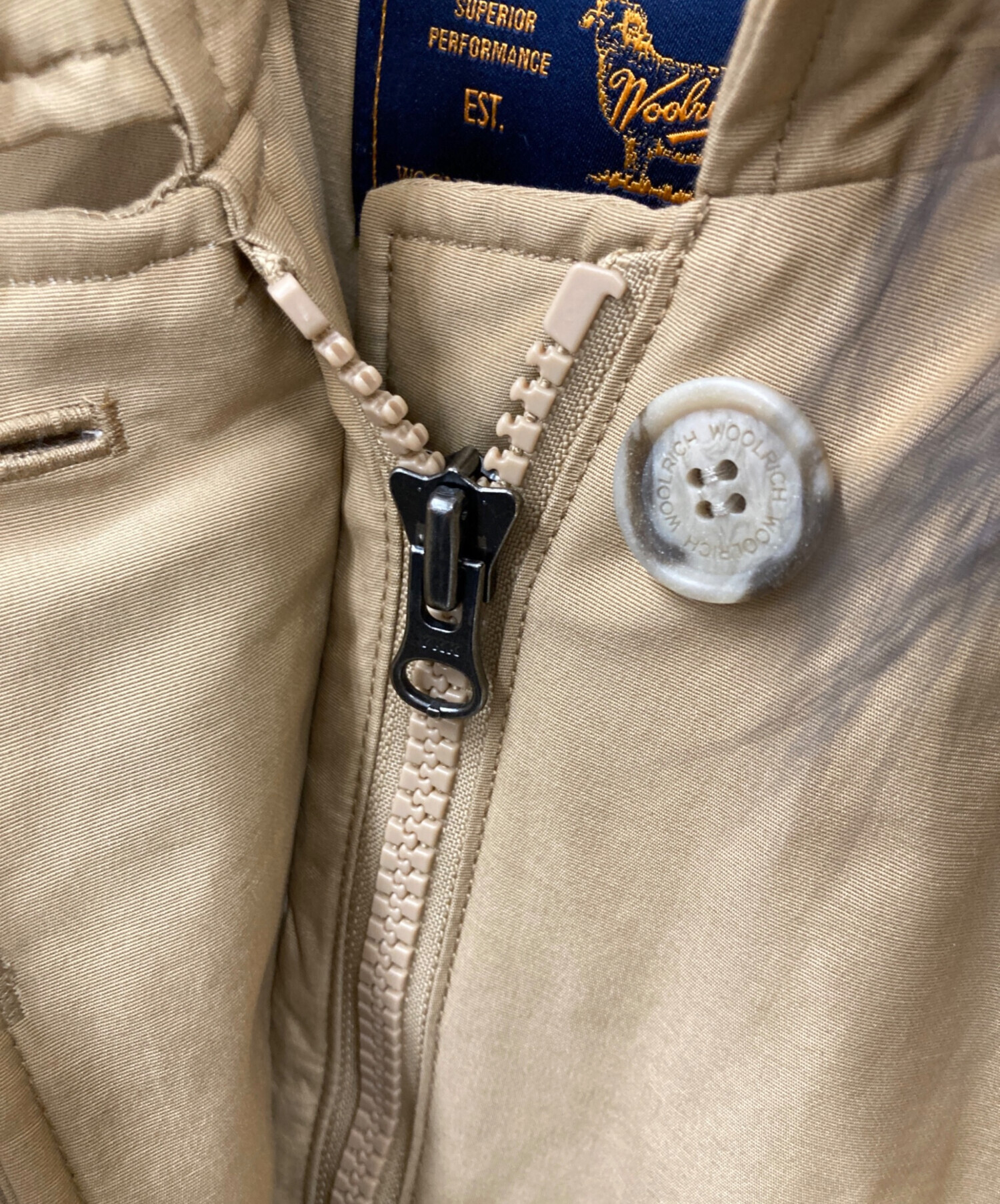 ウールリッチ ベージュ ダウンジャケット ファー付き WOOLRICH 